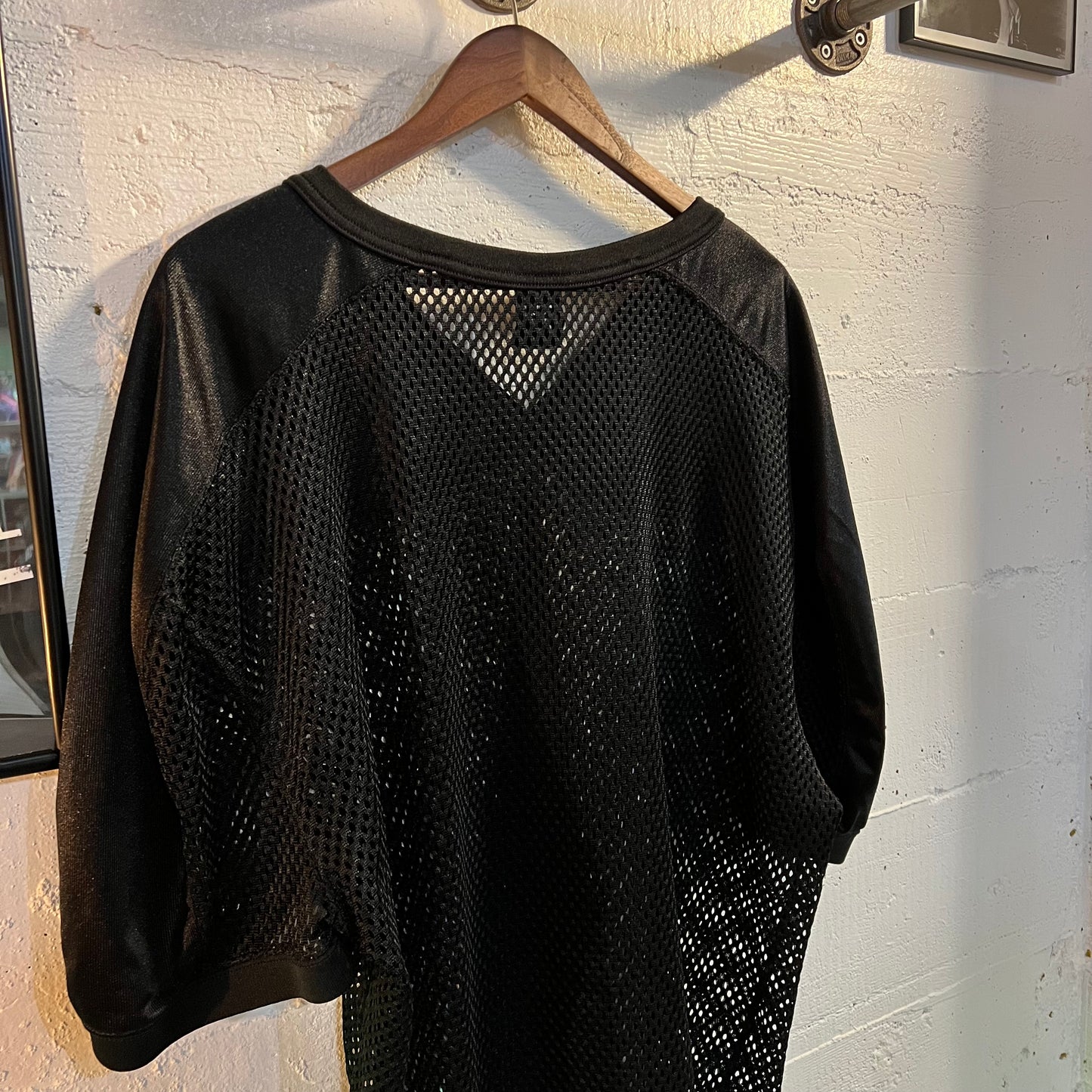 Vintage Nike Team Mesh Football Style Jersey - Size 2XL - Black