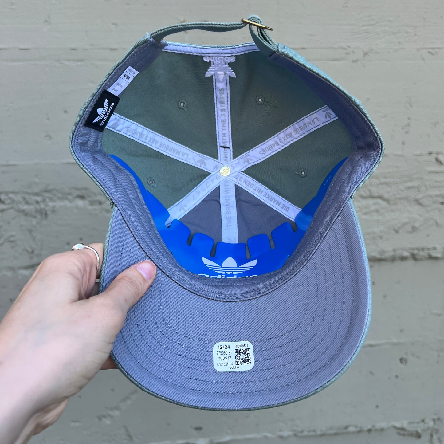 *New* Adidas Originals Relaxed Strapback Hat - O/S - Silver Green/White