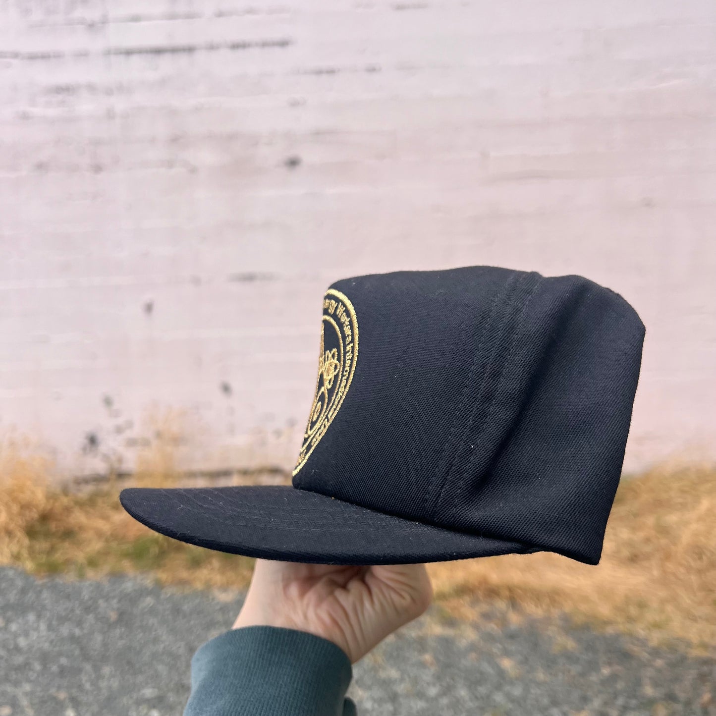Vintage United P.A.C.E Union Embroidered Snapback Hat - O/S - Union Made In USA - Black/Gold