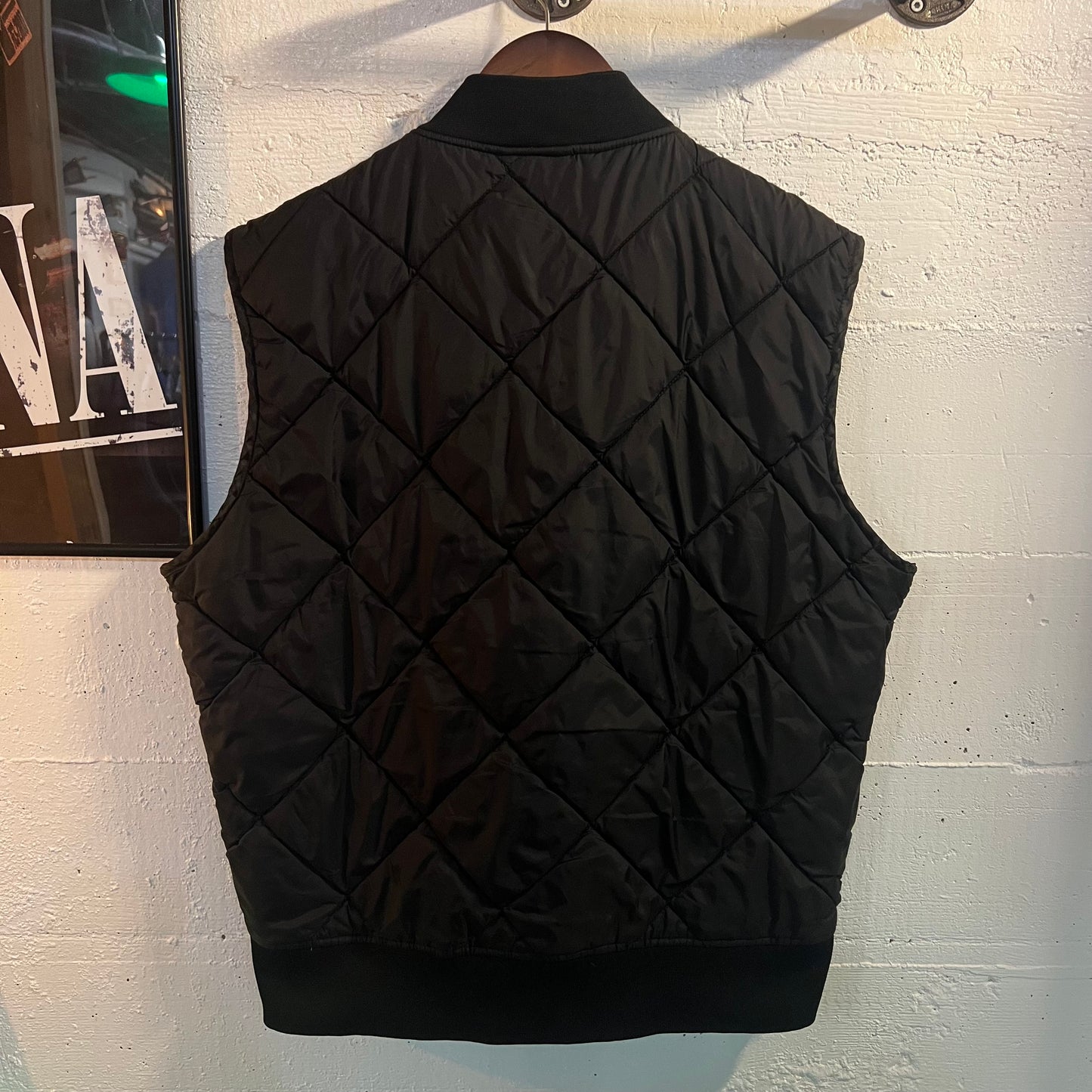 Dickies Quilted Nylon Bomber Workwear Vest - Size Large - Black