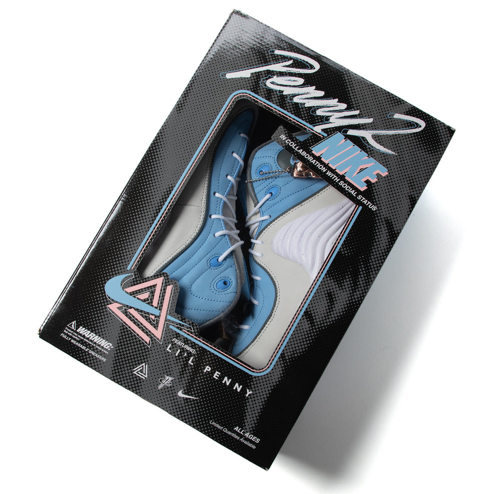 *NEW* Nike x Social Status Air Penny 2 'Playground' Basketball Shoes - Size 9.5M/11W - White/Cobalt Pulse-Smoke Grey - #DM9132-100