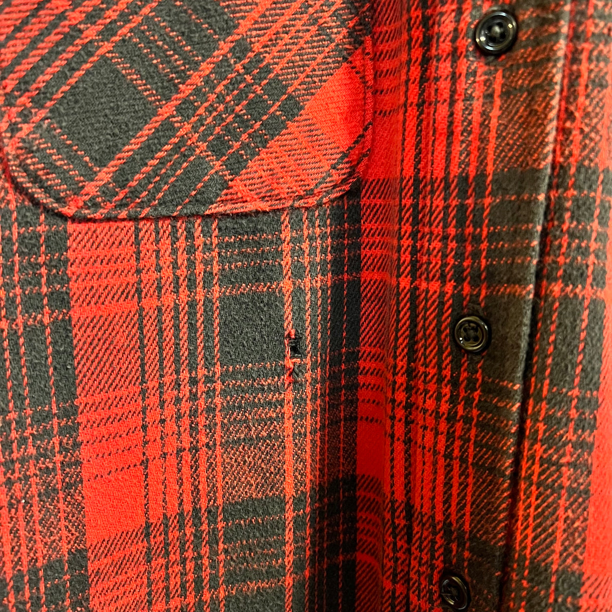 Vintage Plaid Quilted Plaid Flannel Overshirt - Size Large - Red/Black