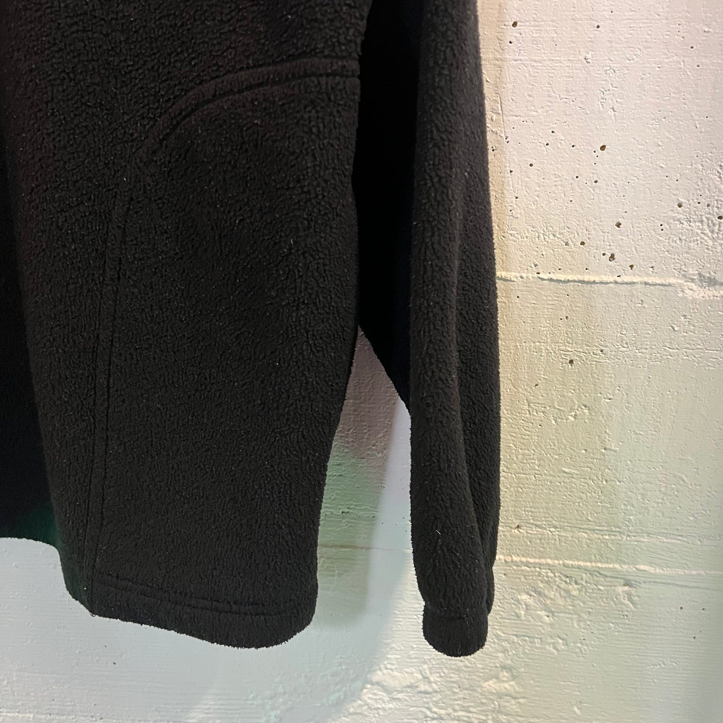 Vintage Embroidered Oregon 1/4 Zip Fleece Pullover Jacket - Size Small - Made In USA - Black/Grey