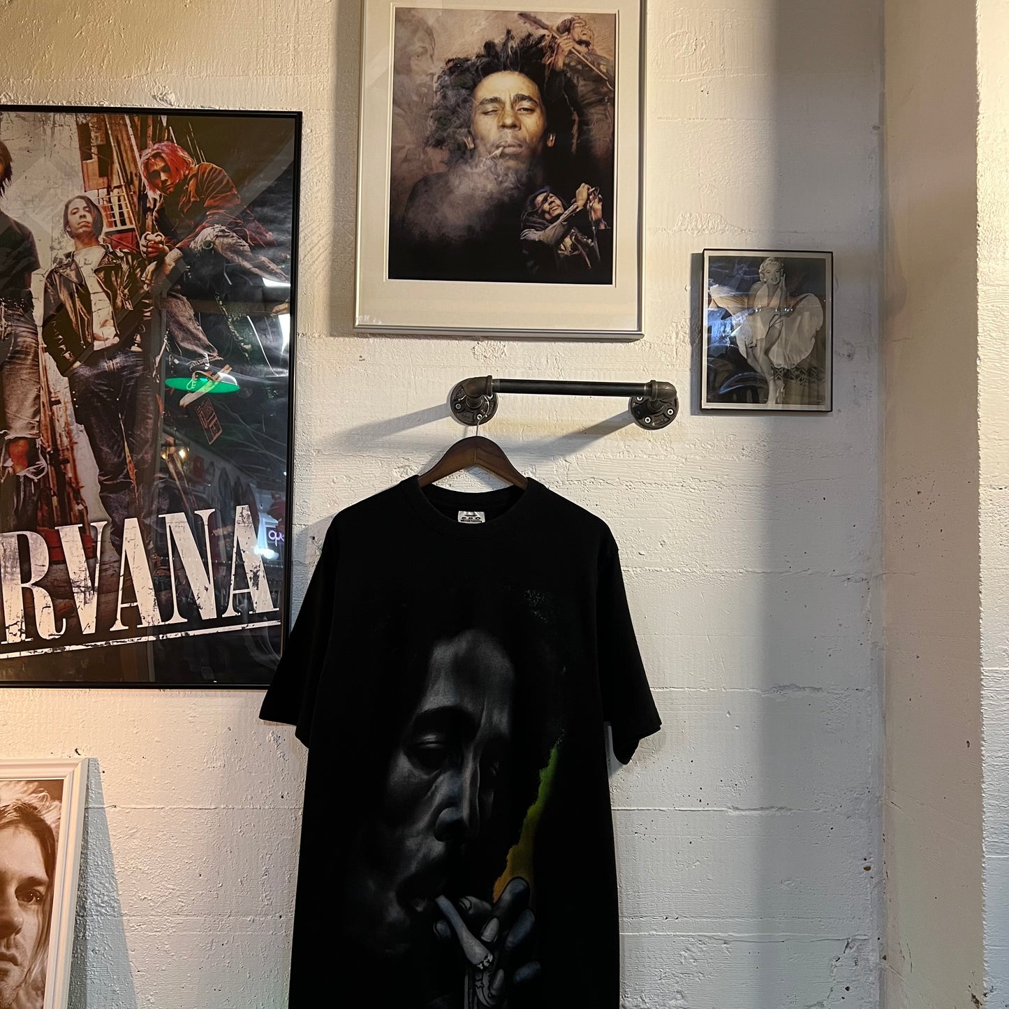 Vintage 2000's Bob Marley Big Print 'Ghetto Rules' T-Shirt - Size XL - Black