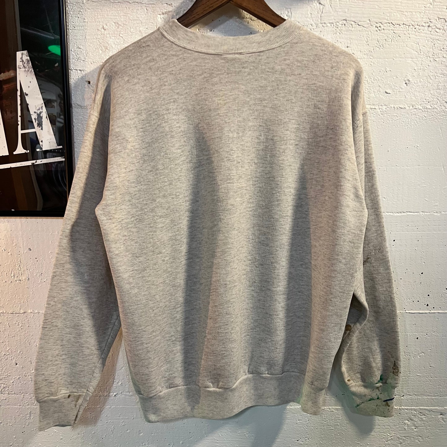 Vintage Distressed Embroidered Dive Utila Honduras Crewneck Sweatshirt - Size Small - Heather Grey