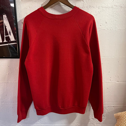 Vintage 80’s Western Tradition Jackson Hole, WY Raglan Crewneck Sweatshirt - Size Large - Made In USA - Red/Multi