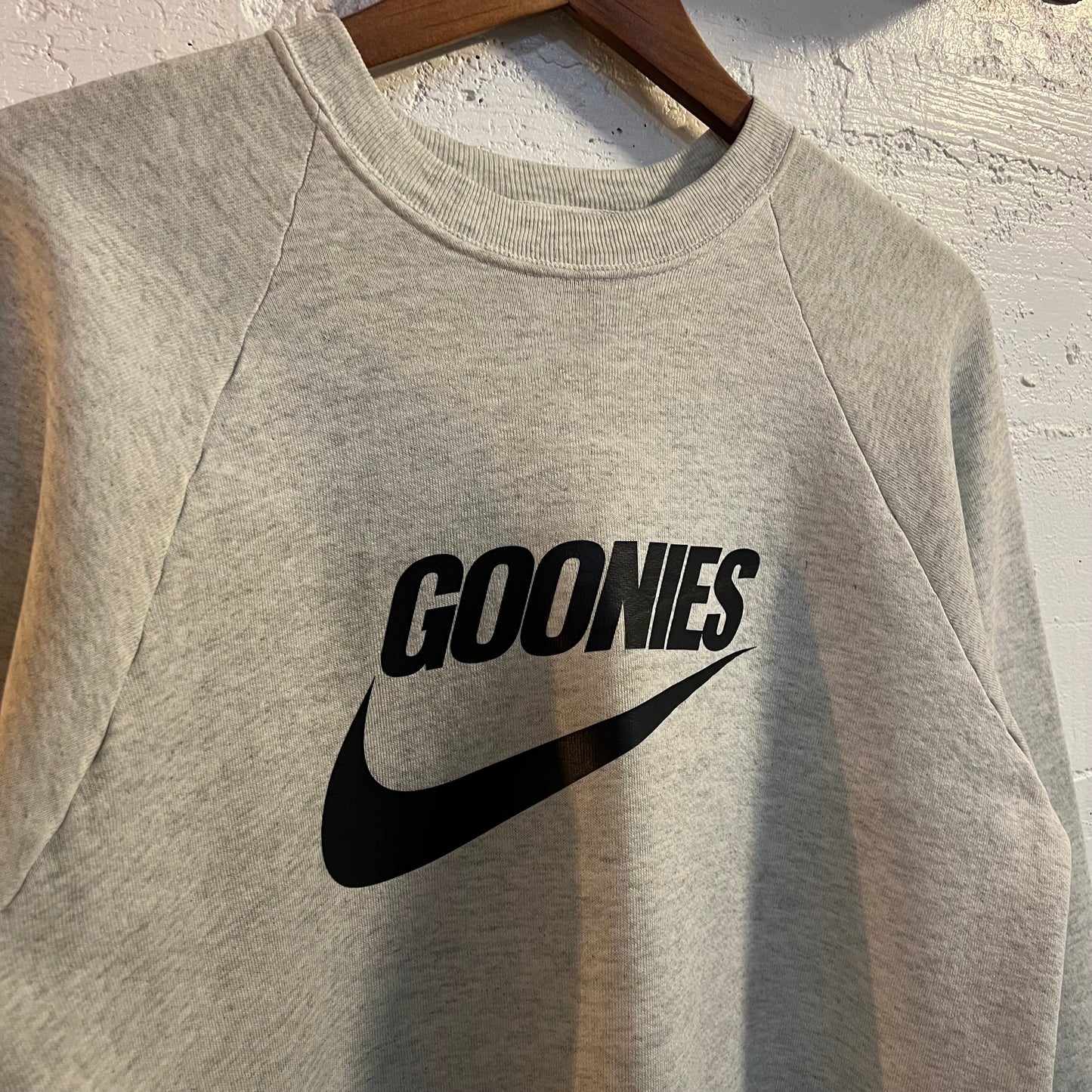 Goonies Re-Worked Nike Boot Raglan Sleeve Crewneck Sweatshirt - Size Large - Made In USA