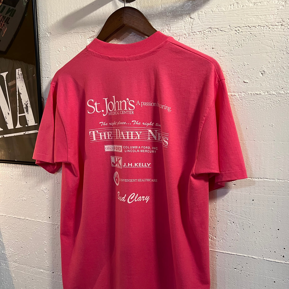 Vintage 90’s American Cancer Society 24hr Run Single Stitch T-Shirt - Size Large - Made In USA - Pink/White
