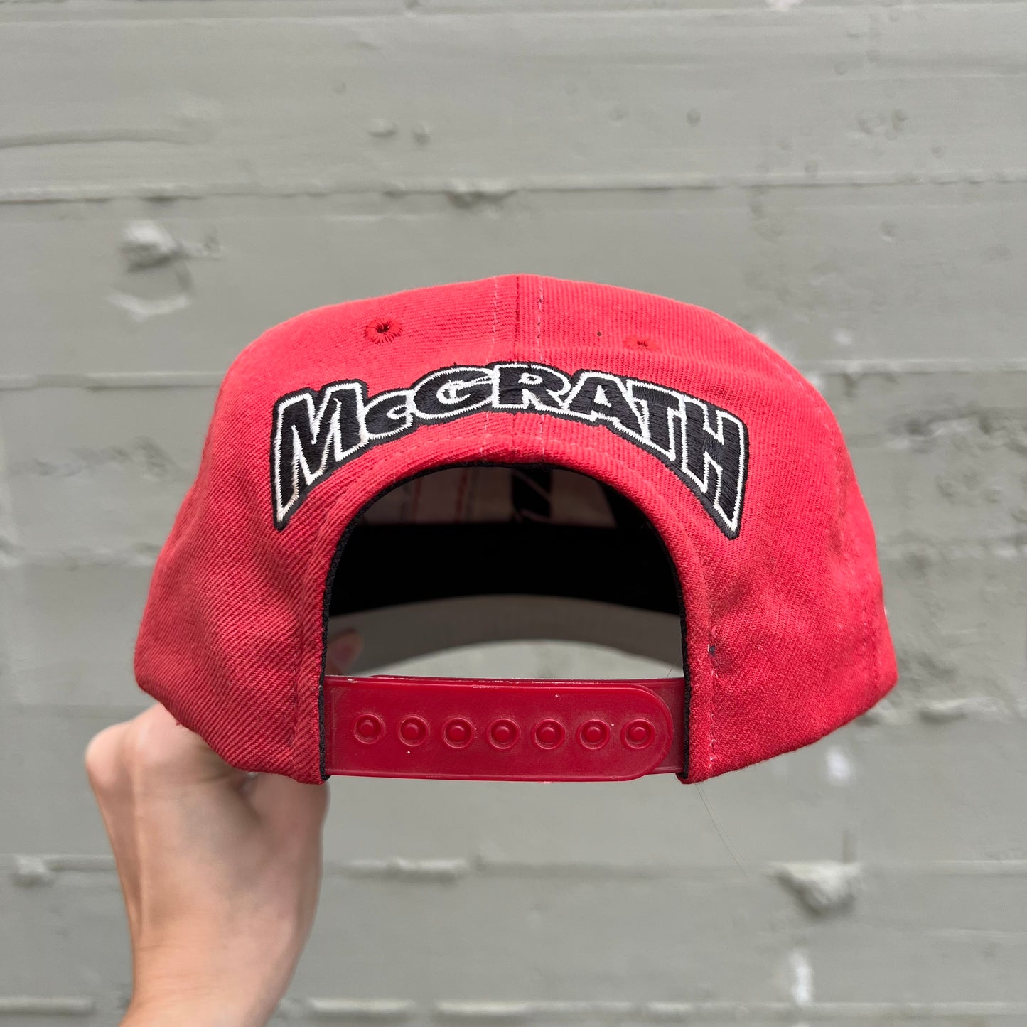 Vintage 90's Honda Fox Racing 'Jeremy McGrath' Snapback Hat - O/S - Red/Black