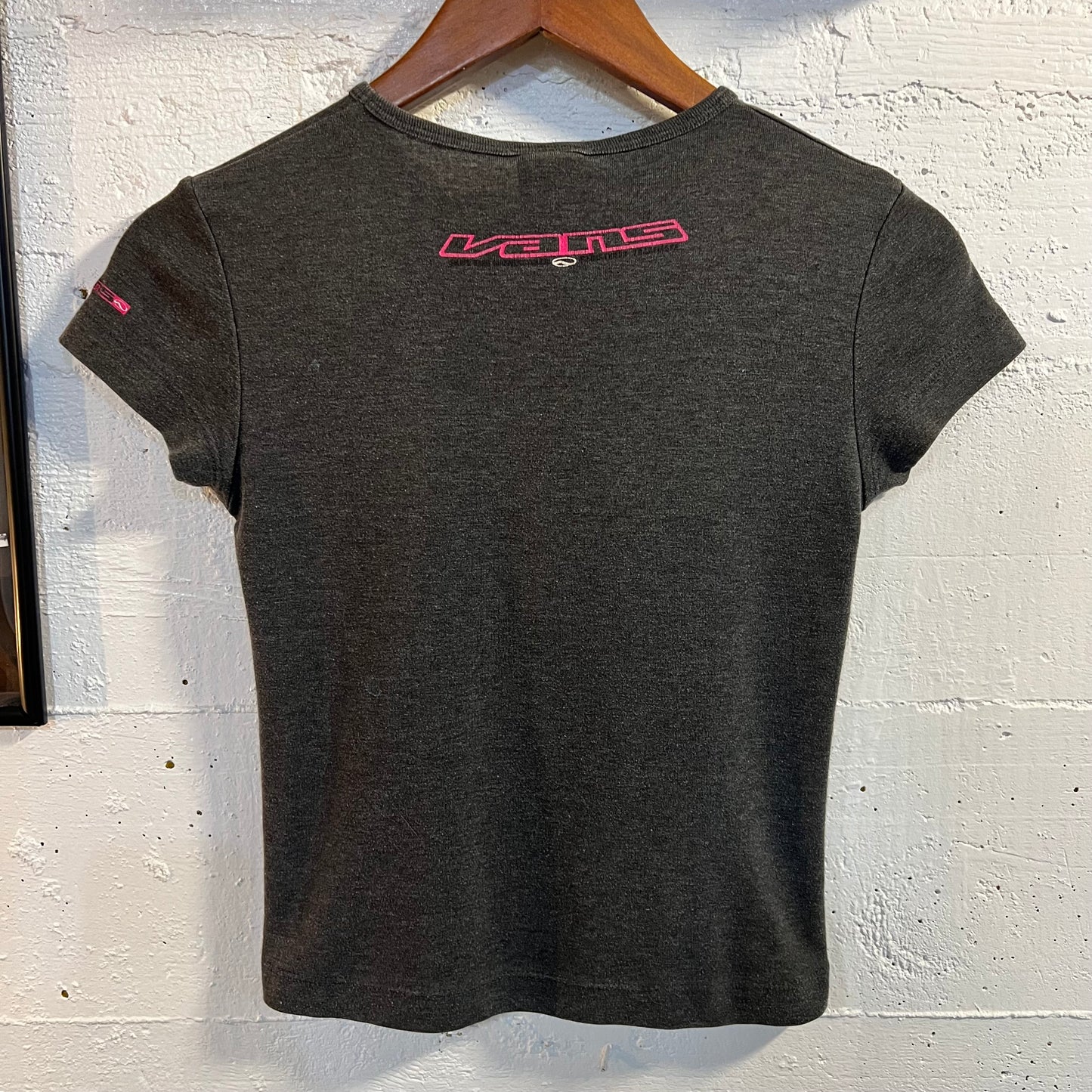 Vintage Late 90's Vans 'Registered Trademark Glitter Logo Baby Tee - Size Small - Made In USA