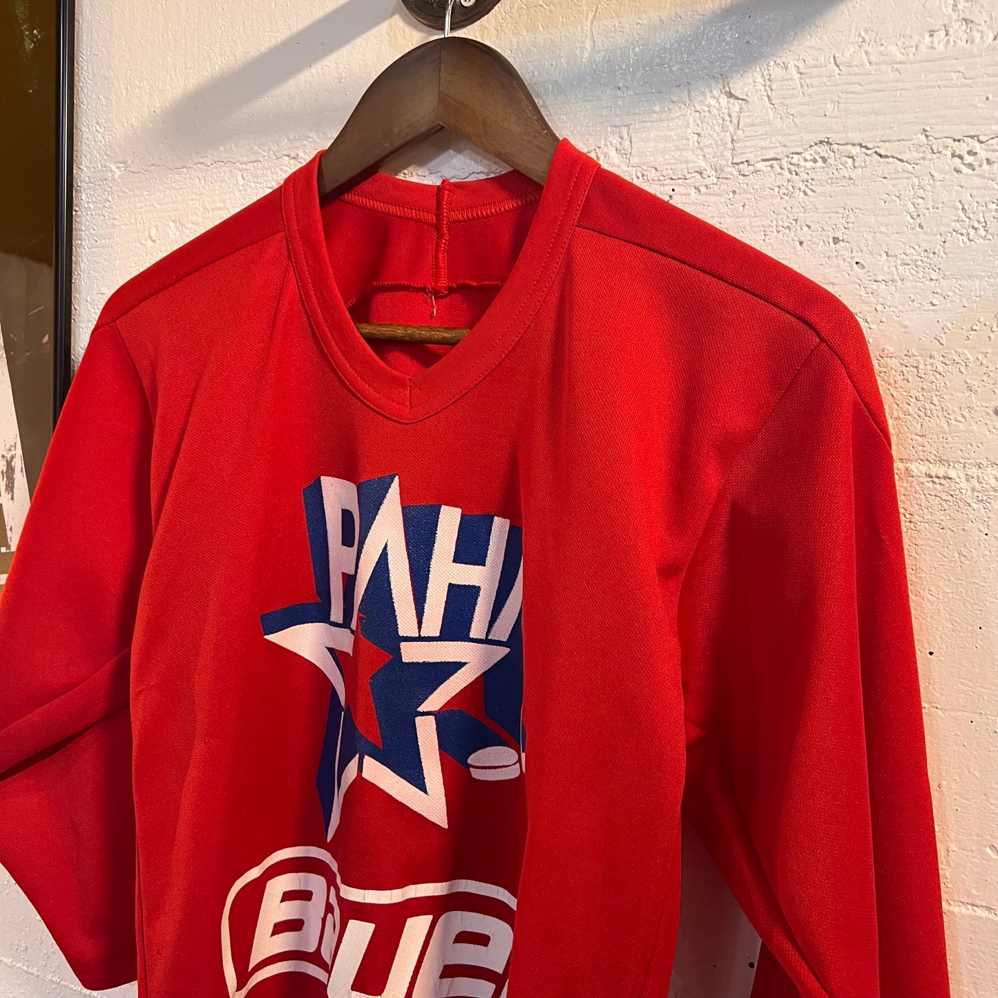 Vintage 90's Youth Bauer #3 Hockey Jersey - Size Youth Small - Red/White/Blue