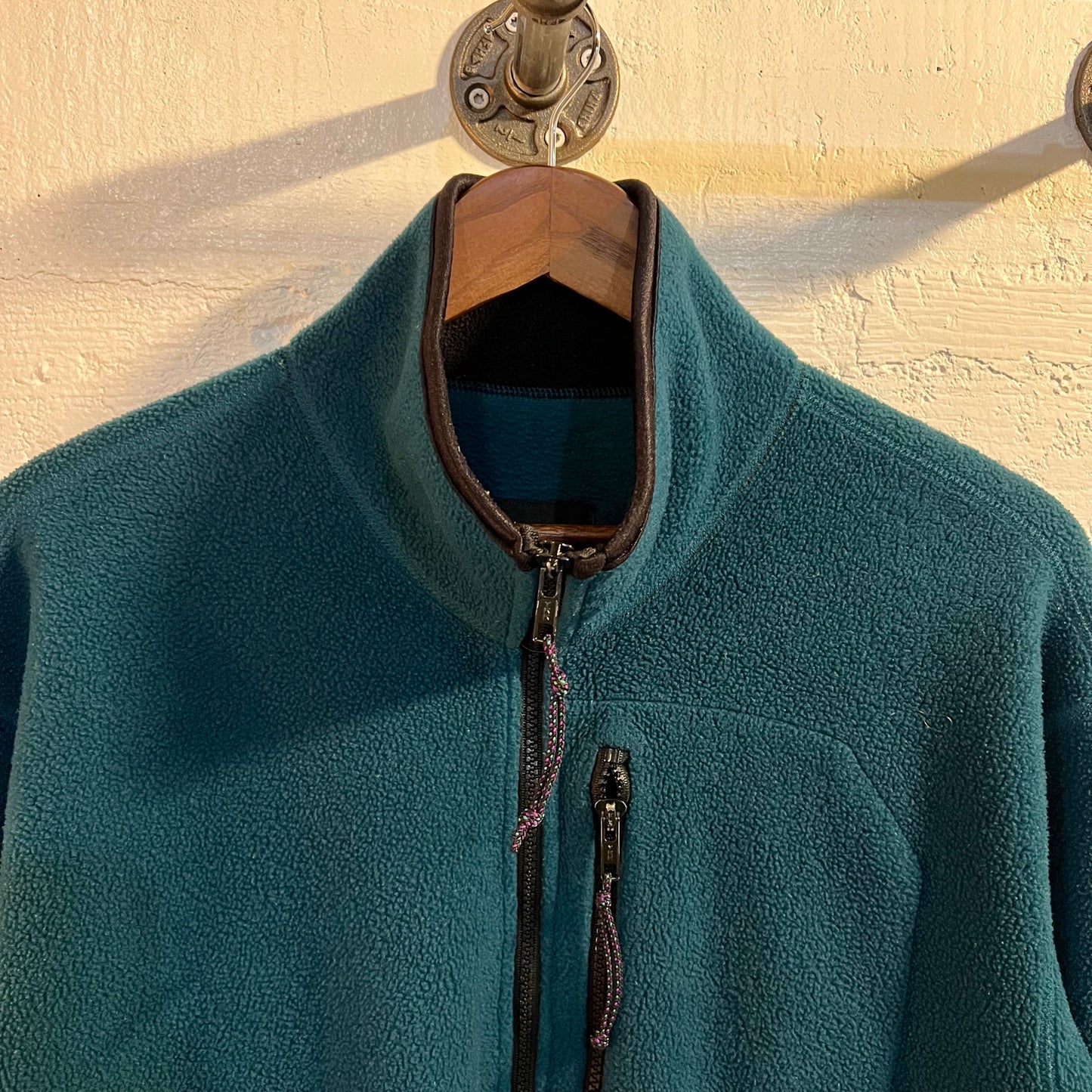 Vintage REI Polartec 1/4 Zip Pullover Fleece Jacket - Size Large - Turquoise/Black