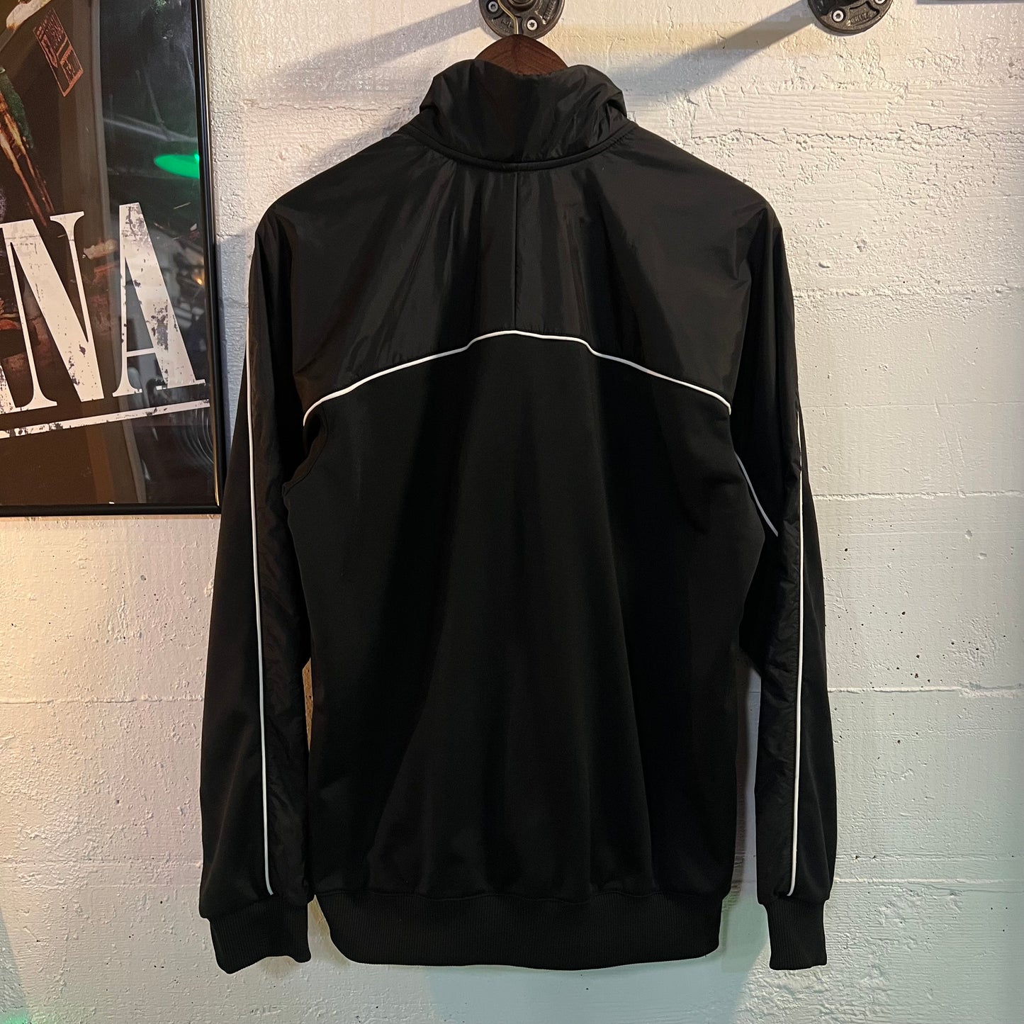 Vintage 2000's Nike Embroidered Sleeve Piping Track Jacket - Size Medium - Black/White