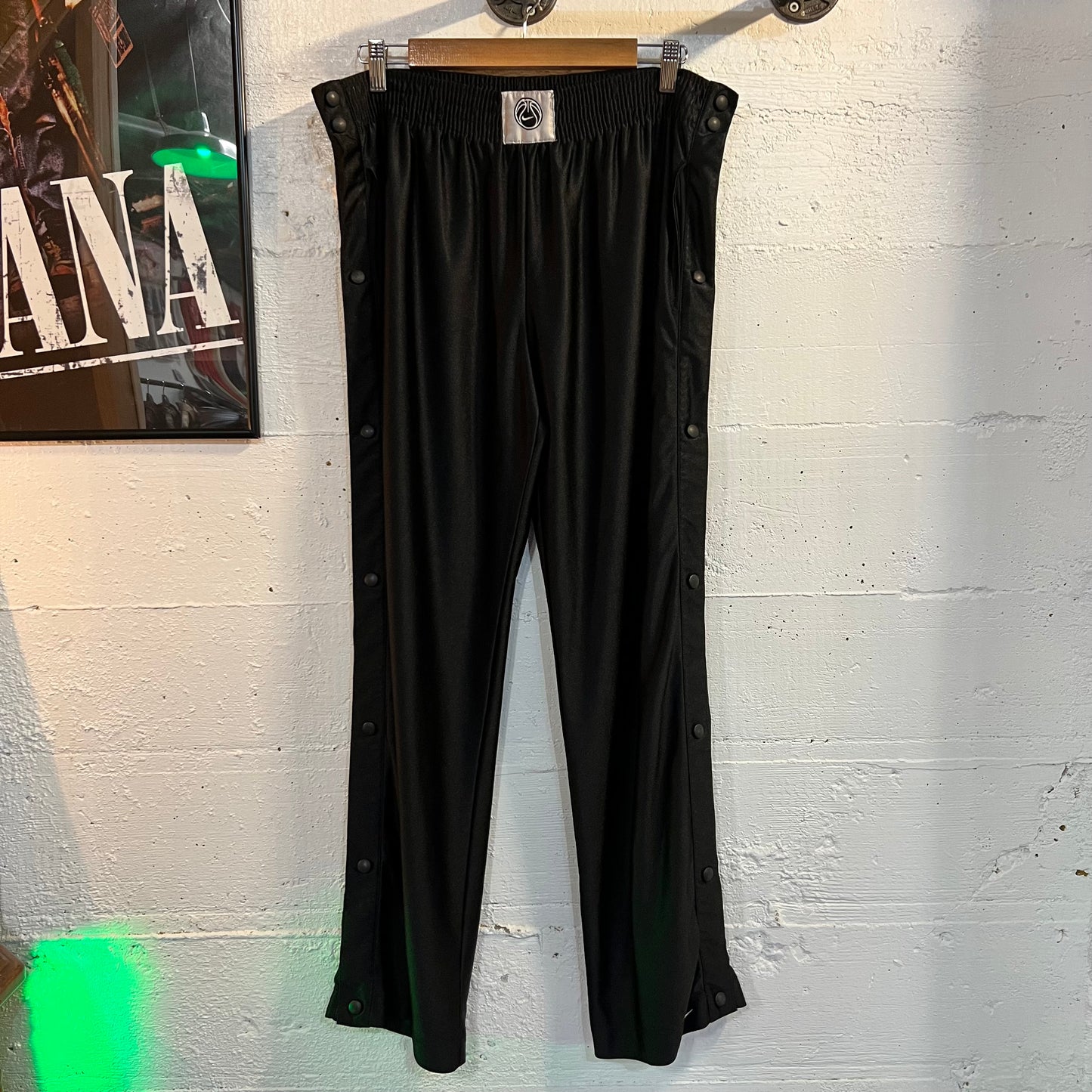 Vintage Y2K Nike Basketball Breakaway Full Snap Athletic Pants - Size XL - Black/Black