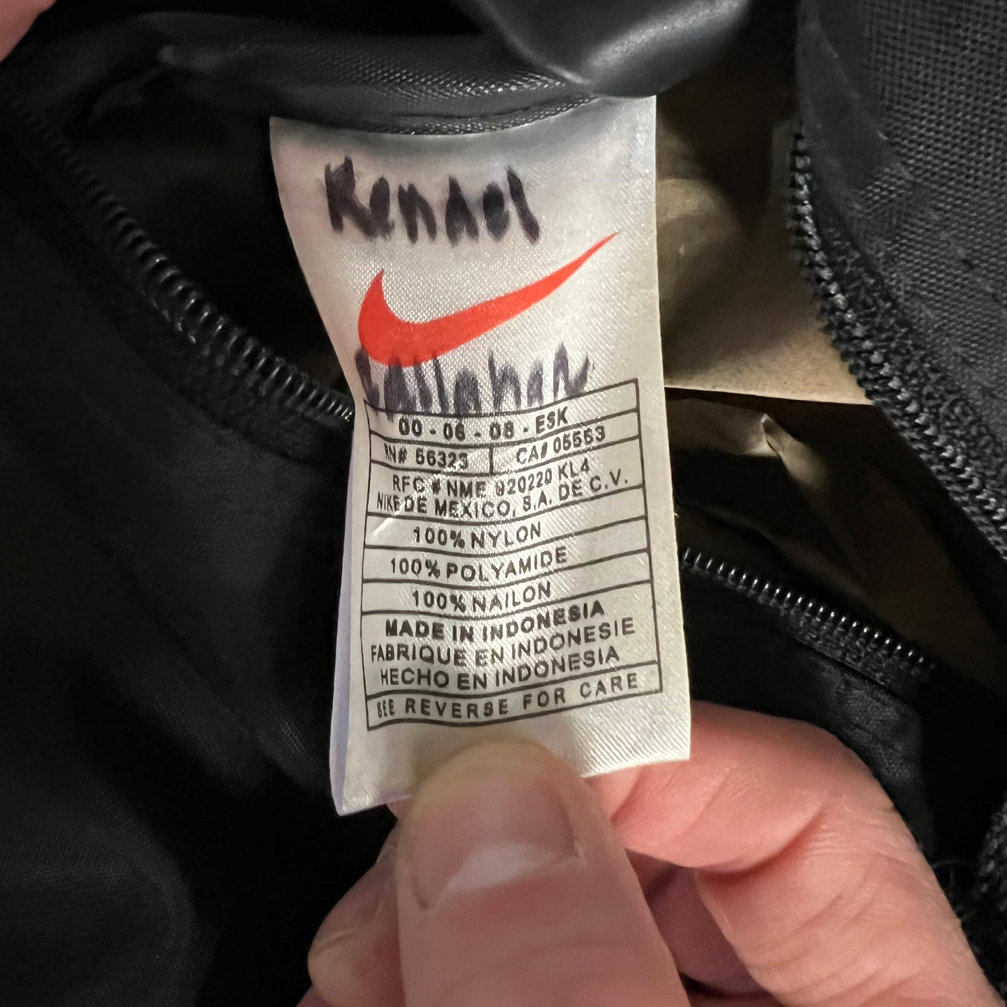 Vintage 90's Nike Big Swoosh Duffle Bag - Black