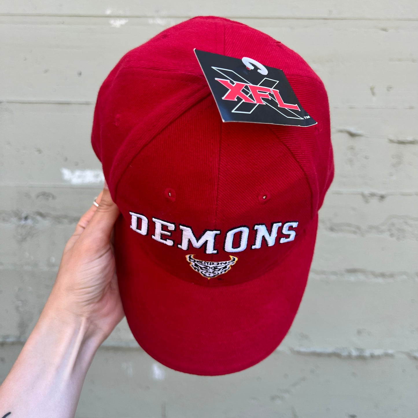 Vintage Embroidered San Francisco Demons Dead Stock Baseball Hat - One Size Fits All - Red