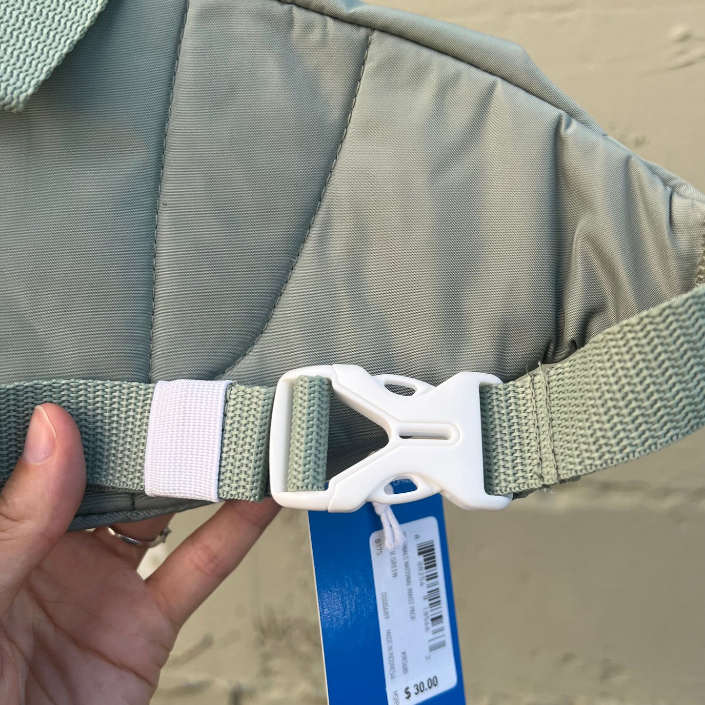 *New* Adidas Originals National Waist Pack Bag - One Size - Silver Green - B175 - #IR3680