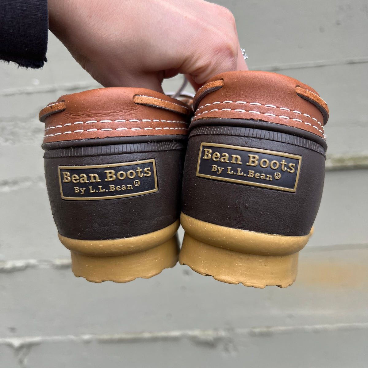 Vintage L.L. Bean Men's Bean Boot Rubber Moc - Size 8W - Brown/Gum - Made In USA