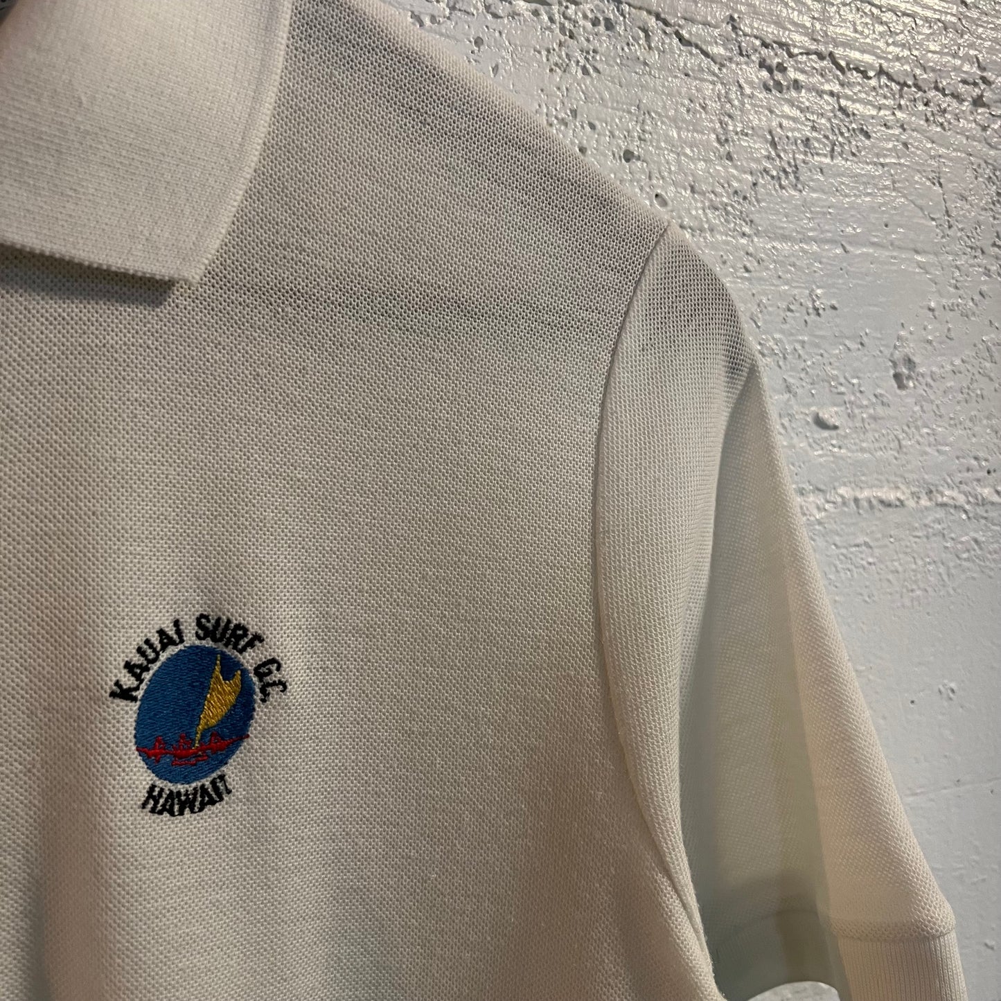 Vintage Lady Pickering Kauai Surf Golf Club Embroidered Polo Shirt - Size Large - Made In USA - White