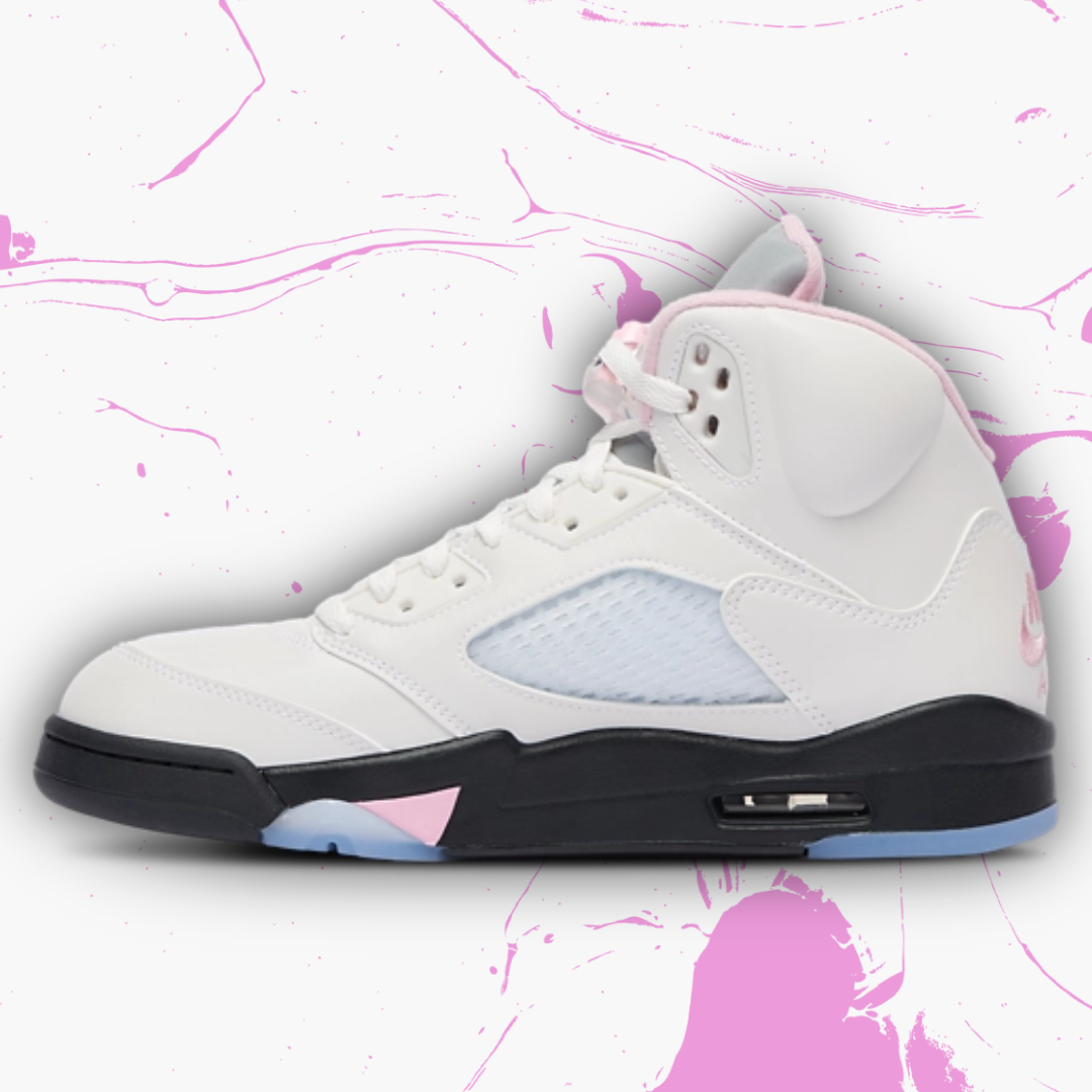*New* Air Jordan 5 Retro '35th Anniversary' - Size 11.5M/13W - White/Medium Soft Pink/Black - HQ7978-102