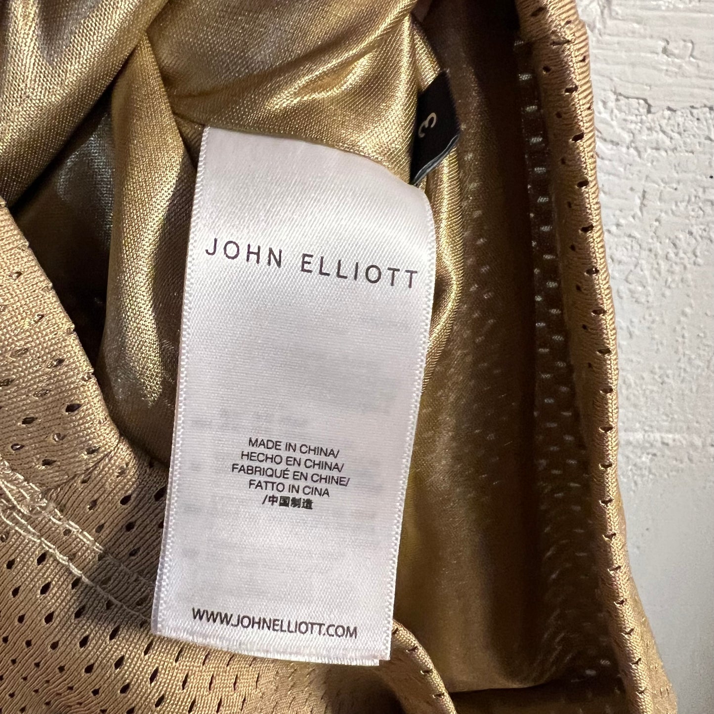*Pre-Owned* John Elliott AAU Mesh Short - Size Large (3) - Gold