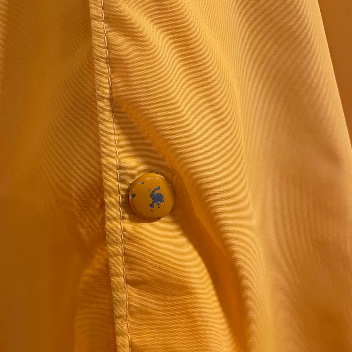 Vintage 70’s/80’s Spanjian Little League Allstars Snap Button Windbreaker Jacket - Size Youth Large - Made In USA (CA) - Yellow/Black