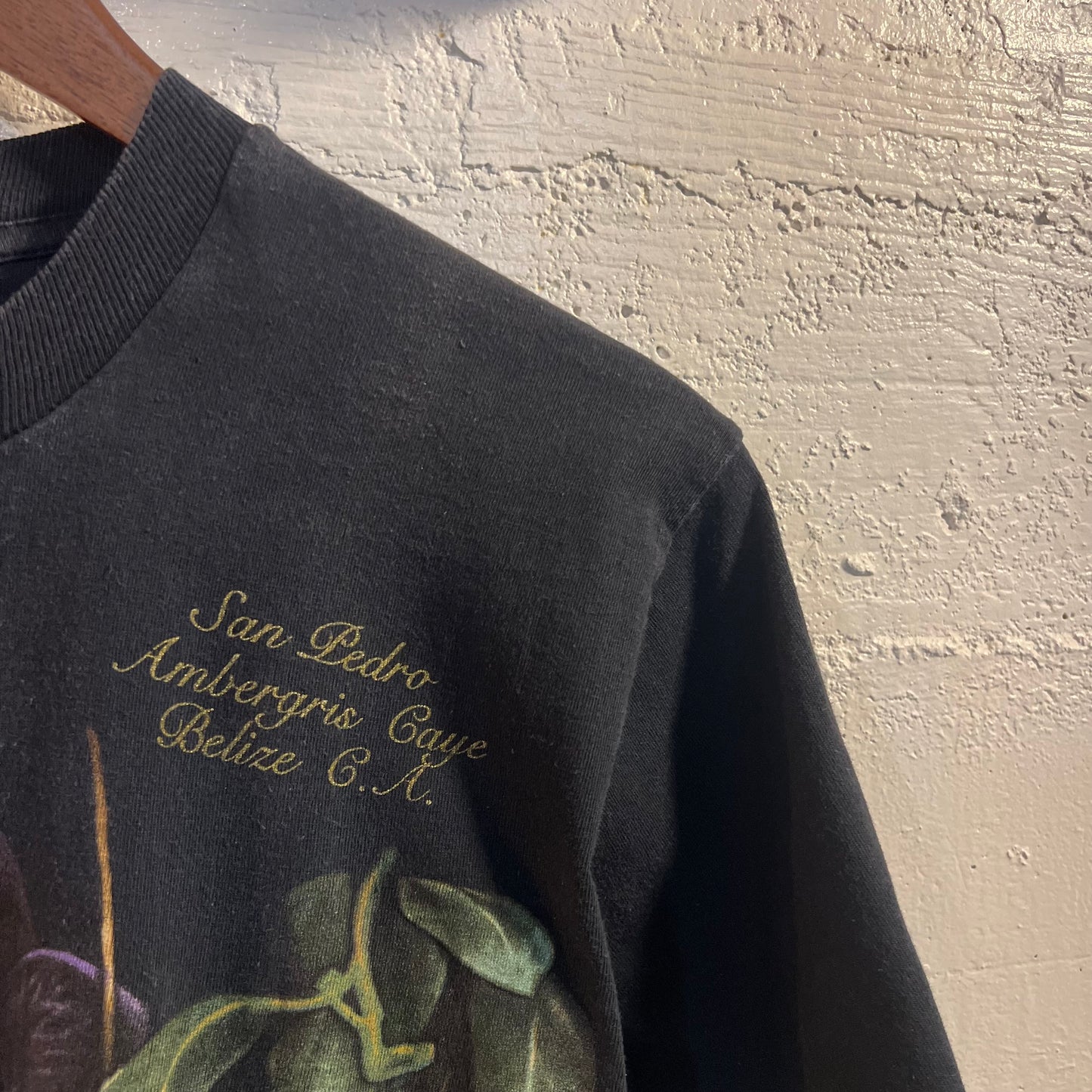 Vintage San Pedro 'Belize' Panther Single Stitch T-Shirt - Size Medium - Black/Multi