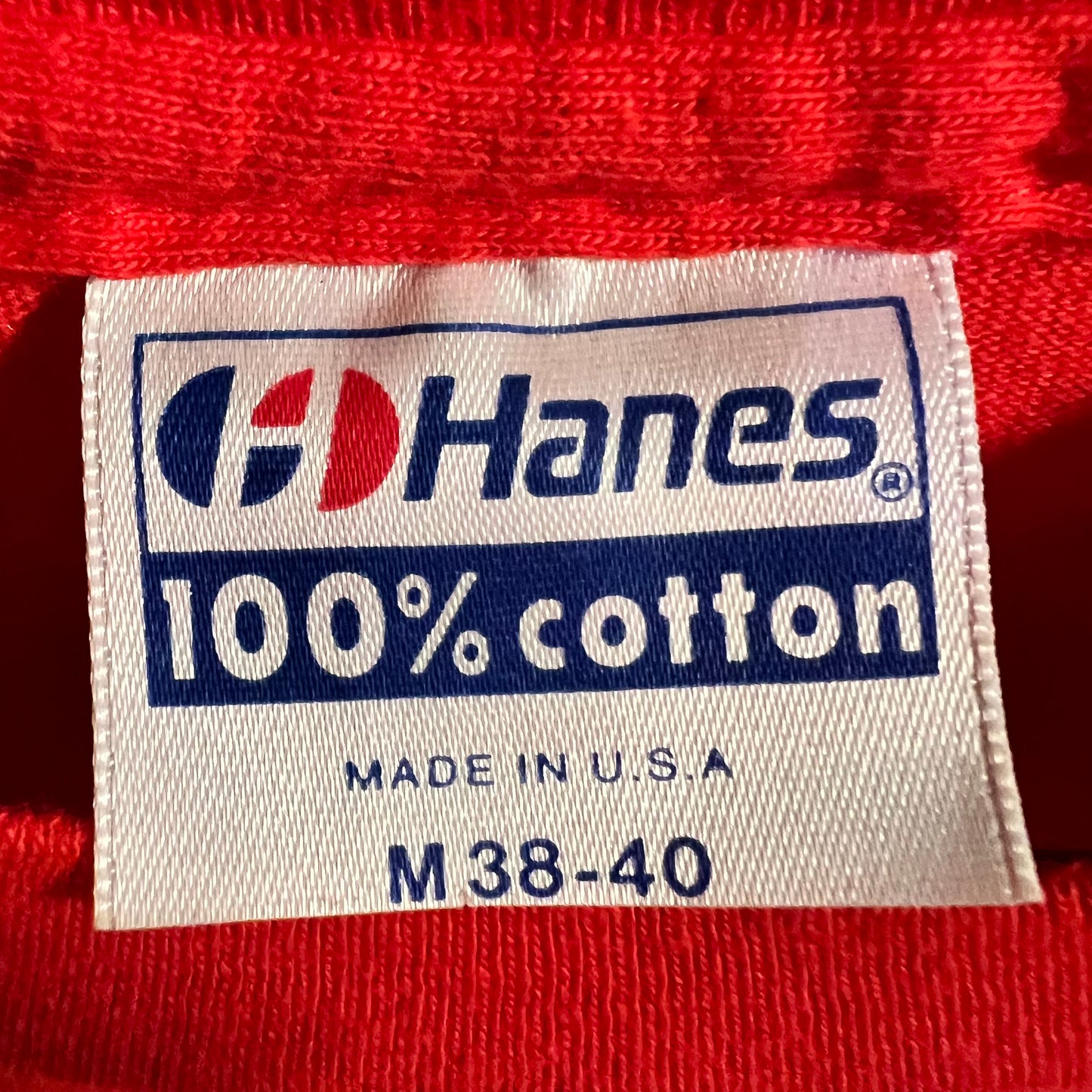 Vintage 1990 Distressed Harley Davidson Voluntown, Ct. Single Stitch T-Shirt - Size Medium - Made In USA - Red