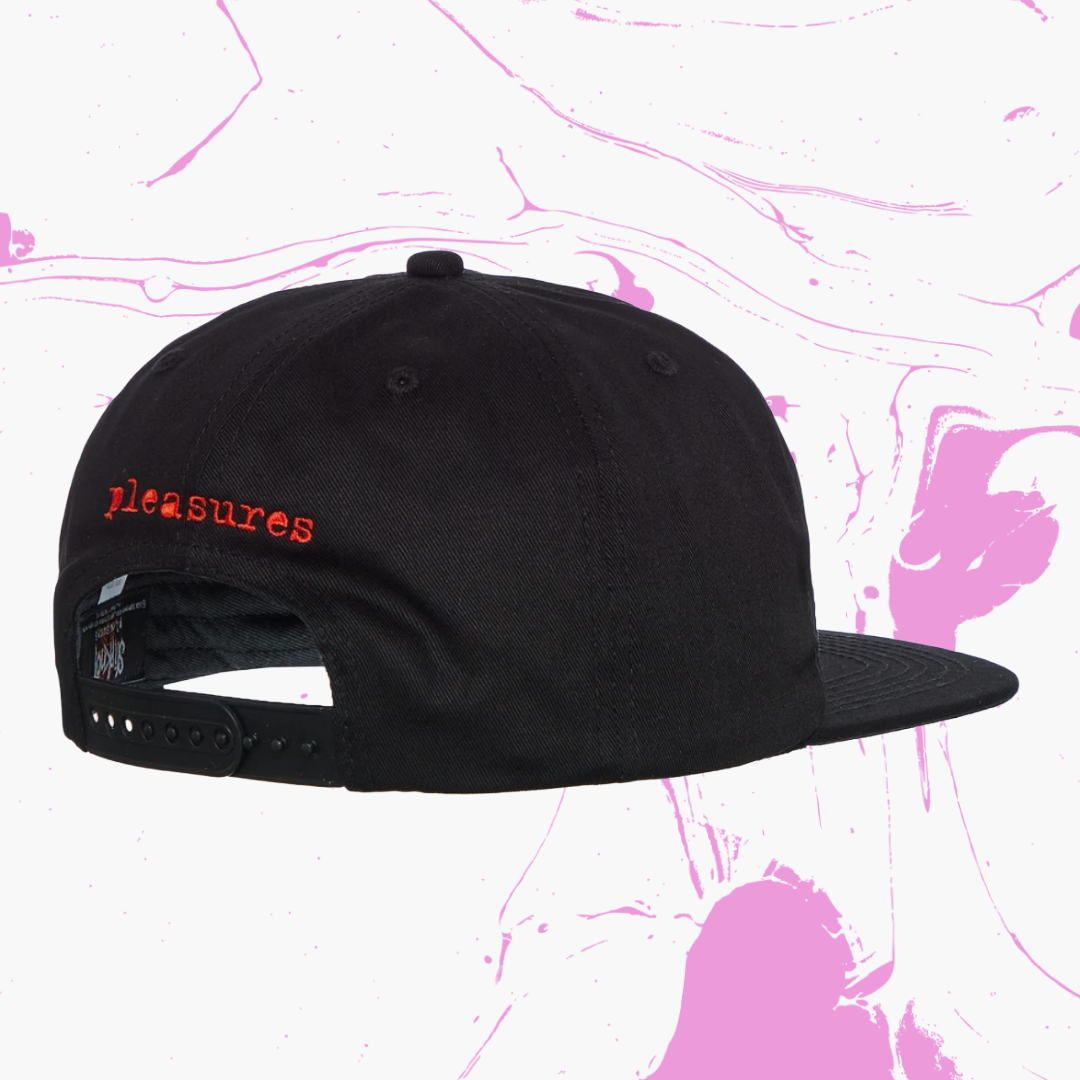 *New* Pleasures x Slipknot 'People' Embroidered Snapback Hat - O/S - Black/Red