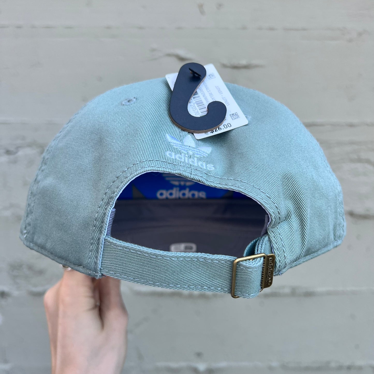 *New* Adidas Originals Relaxed Strapback Hat - O/S - Silver Green/White