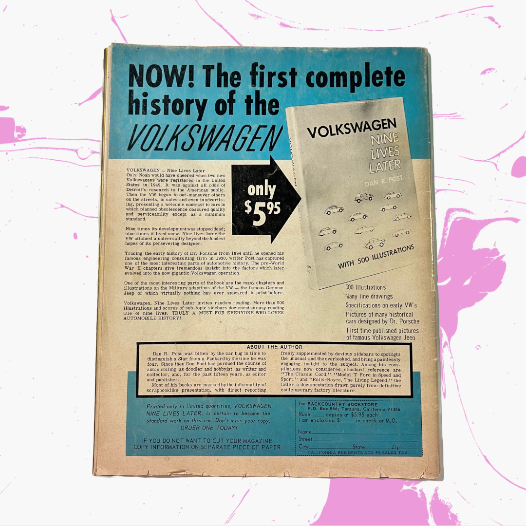 Vintage 1966 Car Classics Magazine 'Vol.1 No.1'