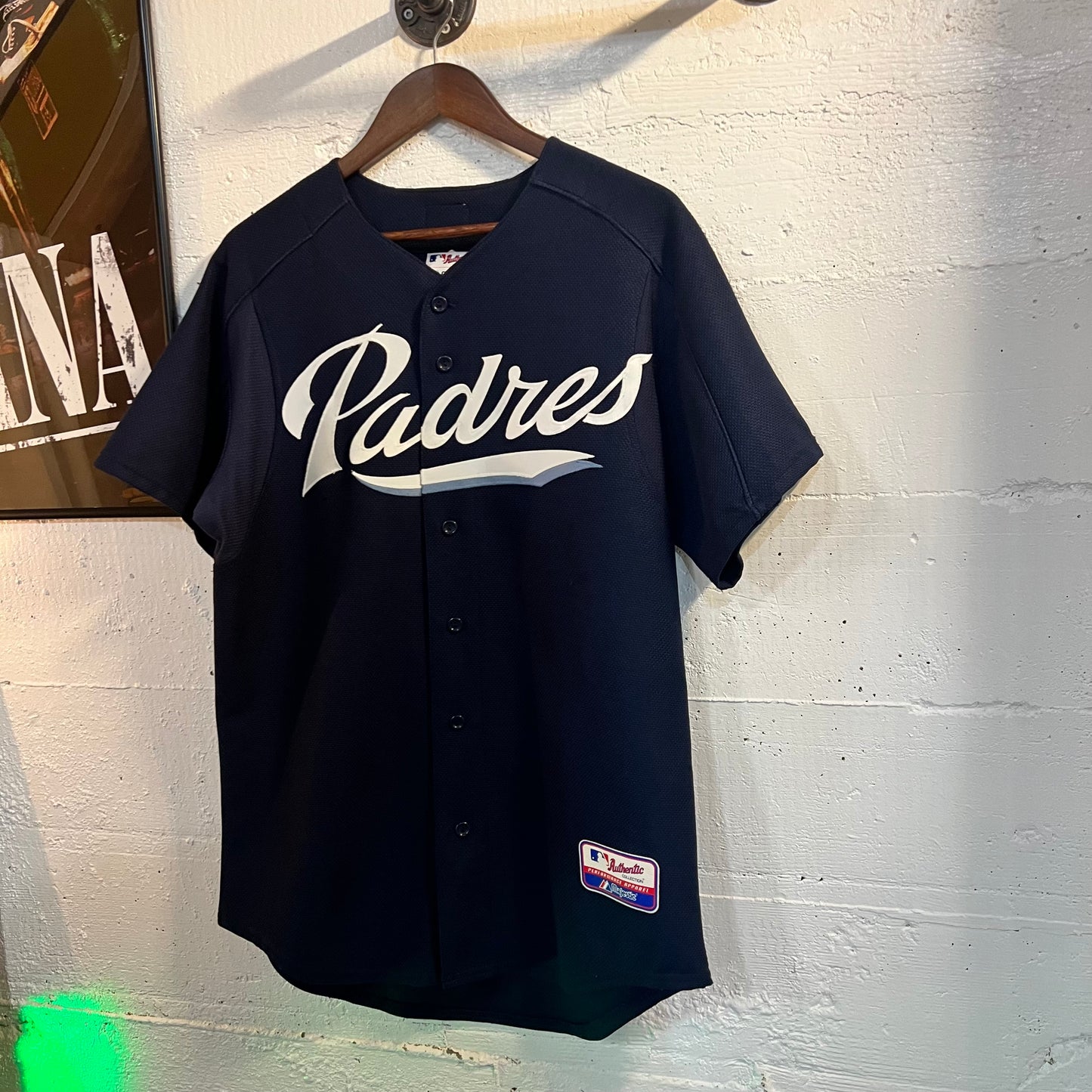 Vintage Majestic San Diego Padres Embroidered Baseball Jersey - Size Medium - Made In USA