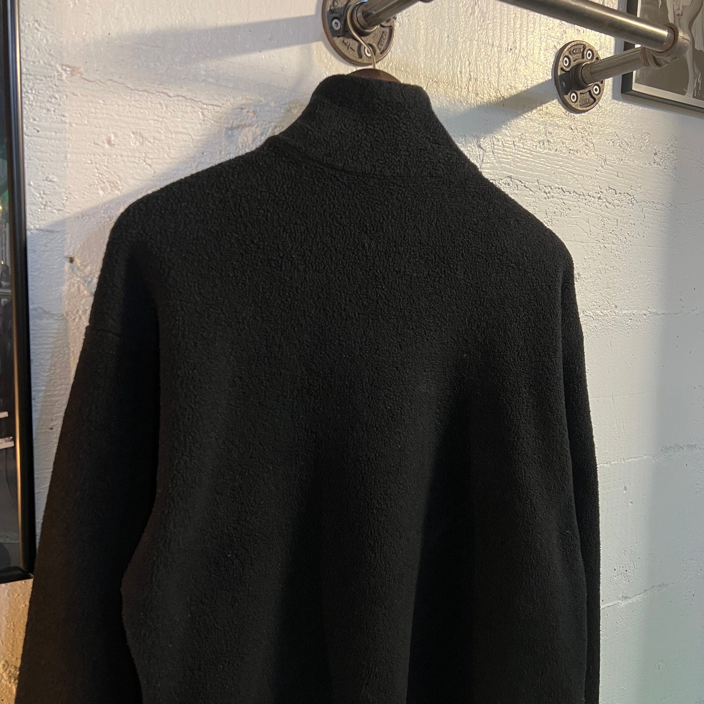 Vintage Embroidered Oregon 1/4 Zip Fleece Pullover Jacket - Size Small - Made In USA - Black/Grey