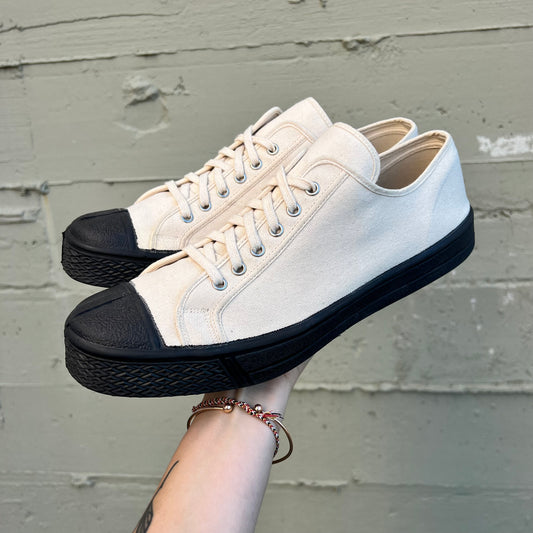 *Pre-Owned* U.S. Rubber Company Military Low Top Shoe - Size 46 (US 12) - Off-White/Black
