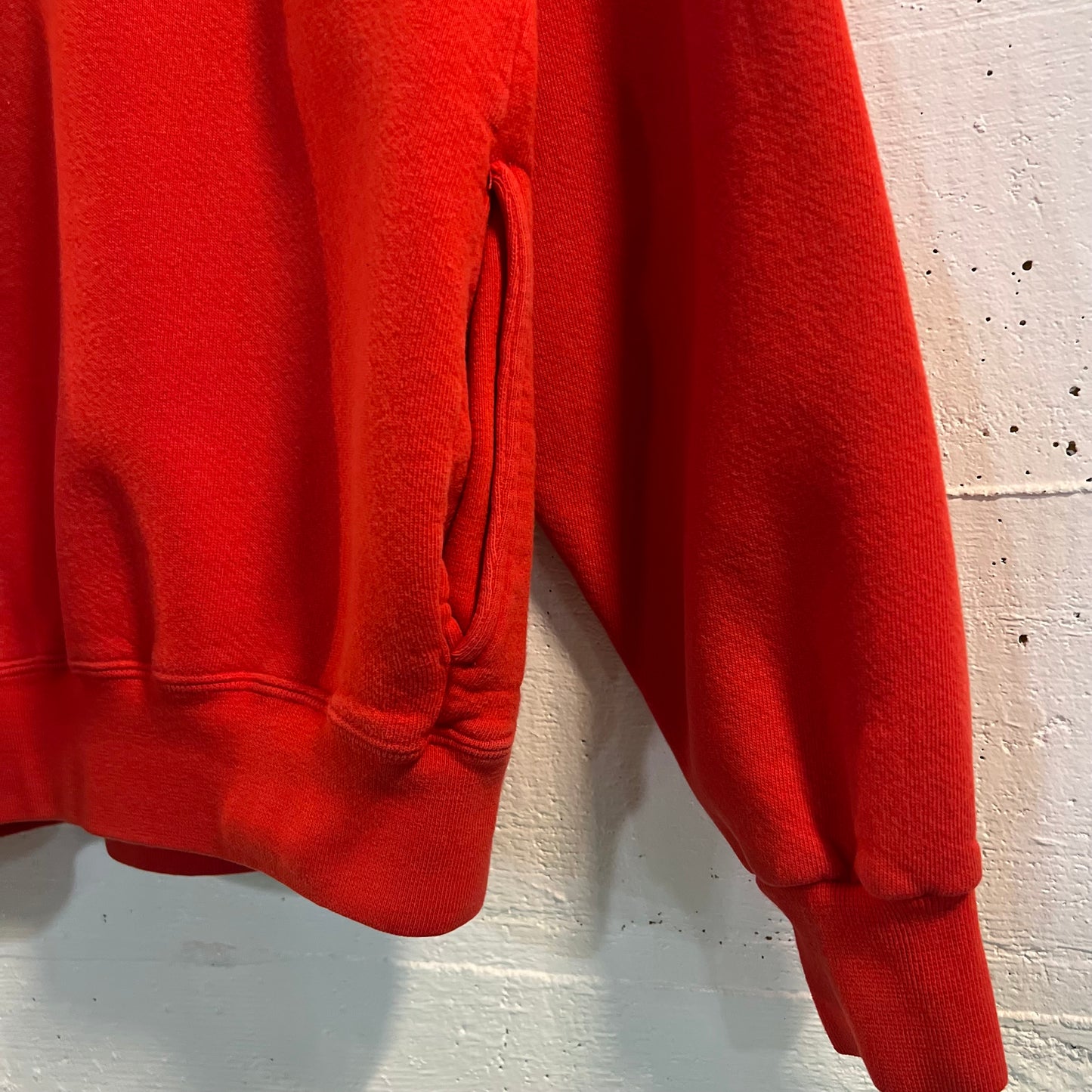 Vintage Russell Athletic 1/4 Zip Pullover Crewneck Sweatshirt - Size Medium - Made In USA - Red