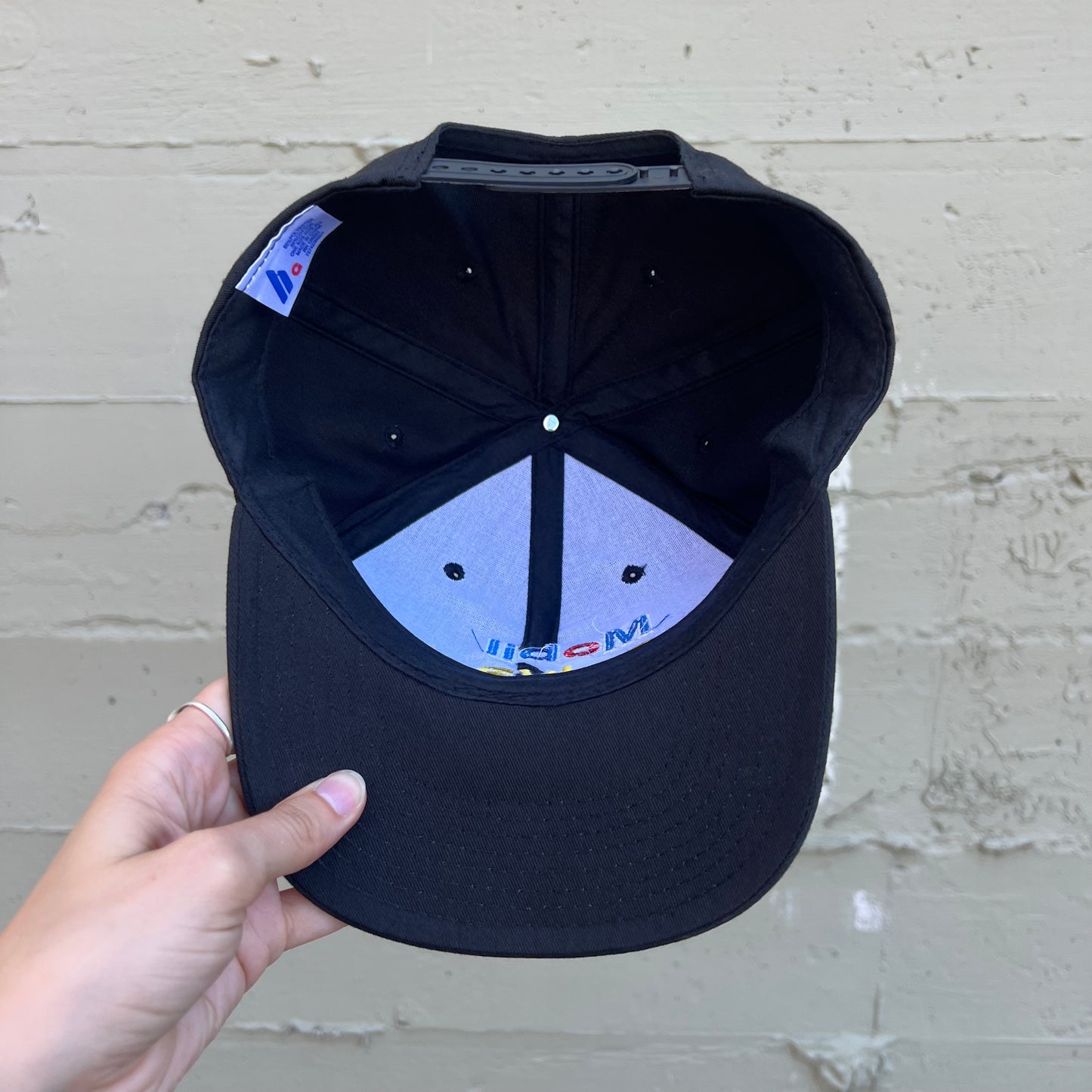 Vintage Embroidered Mobil Gas Delvac Snapback Hat - One Size Fits All - Black