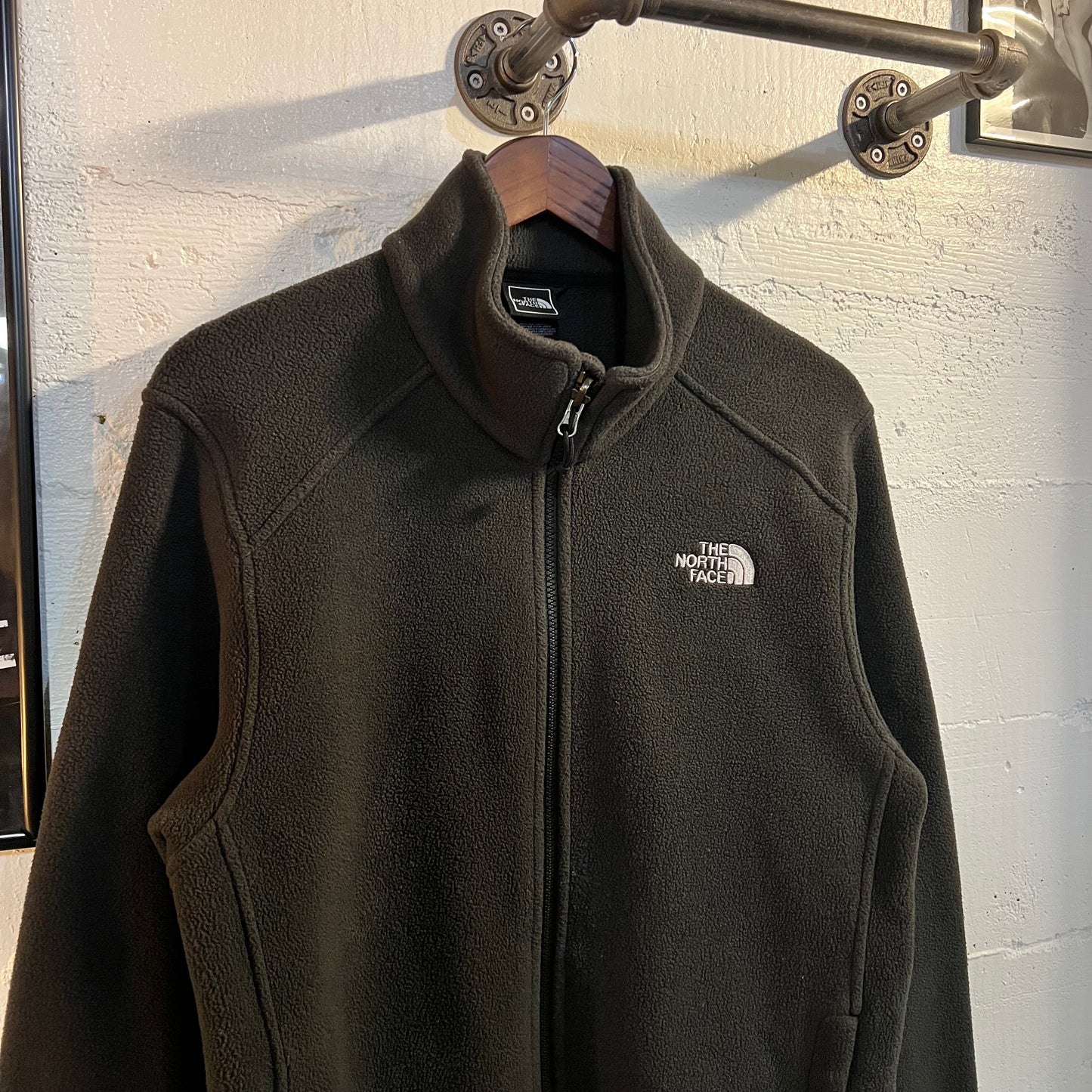 Vintage Embroidered The North Face Zip Up Fleece Jacket - Size Men’s Small - Black