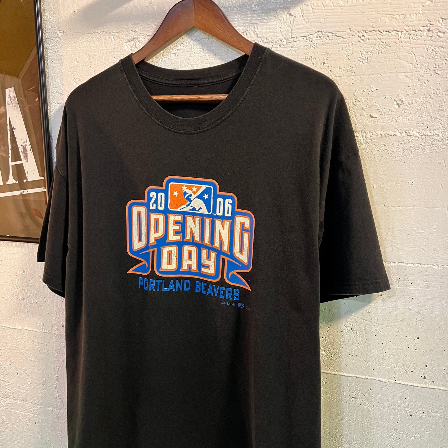 2006 Portland Beavers Opening Day Baseball T-Shirt - Size XL - Black/Orange/Blue/White