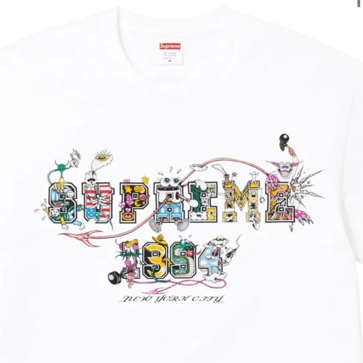 *New* Supreme Varsity T-Shirt (SS24) - Size XL - Made In USA - White - Deadstock