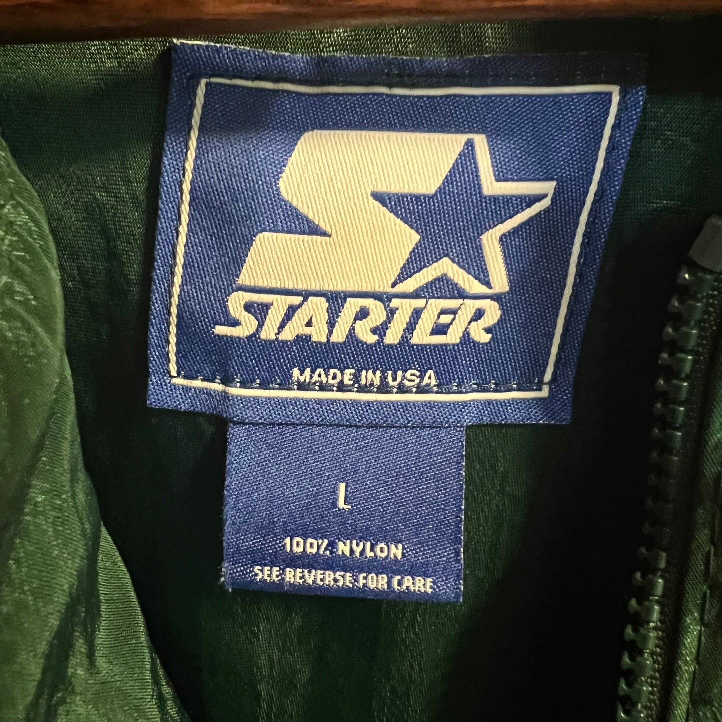 Vintage Green Bay Packers 1/4 Zip Starter Jacket - Size Large - Made In USA