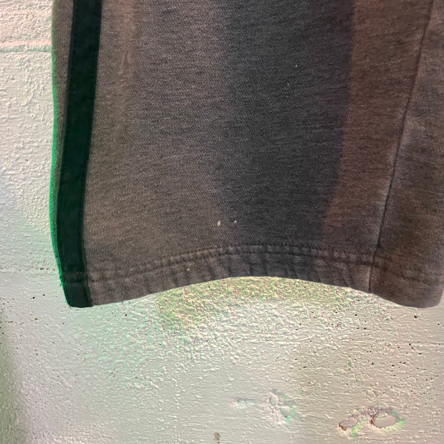 Vintage 2000's Baggy Loose Fit Distressed Side Stripe Sweatpants - Size Large - Charcoal Gray/Black