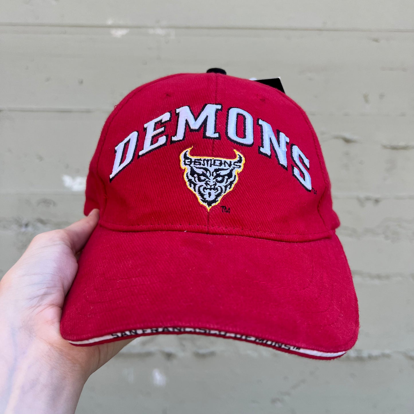 Vintage Embroidered San Francisco Demons Dead Stock Baseball Hat - One Size Fits All - Red