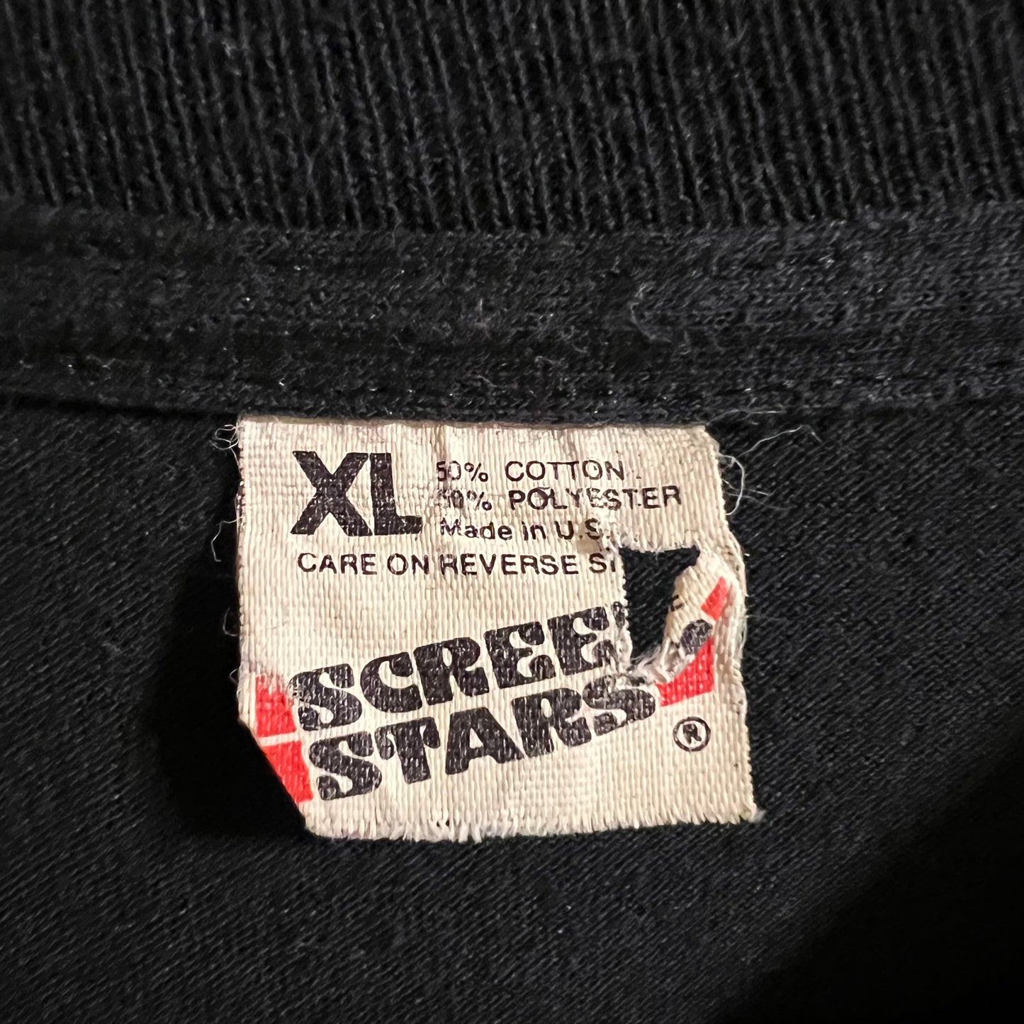 Vintage 80’s Funny Kansas Graphic Single Stitch T-Shirt - Size XL - Made In USA - Black/White