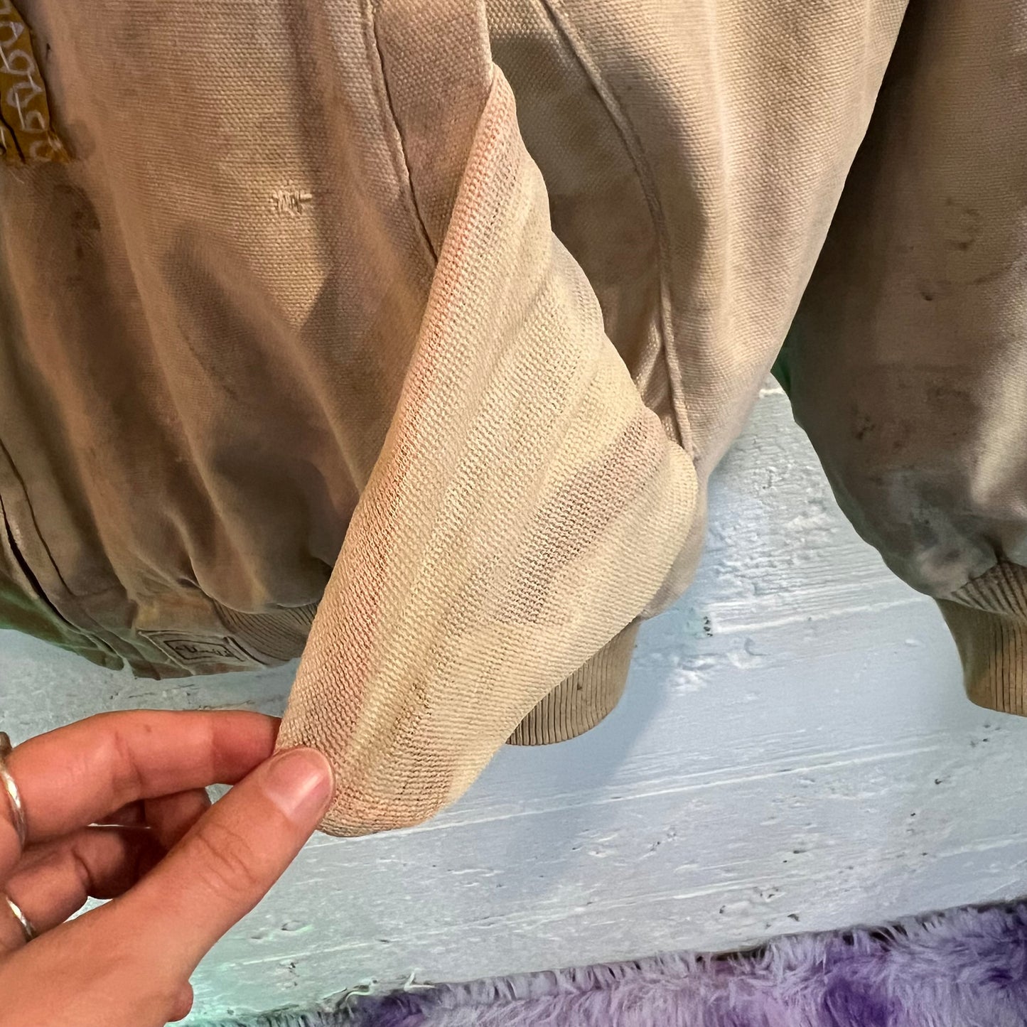 Vintage Distressed Walls Western Wear Blanket Lined Zip-Up Jacket - Size 2XL - Made In USA - Tan/Earth Toned