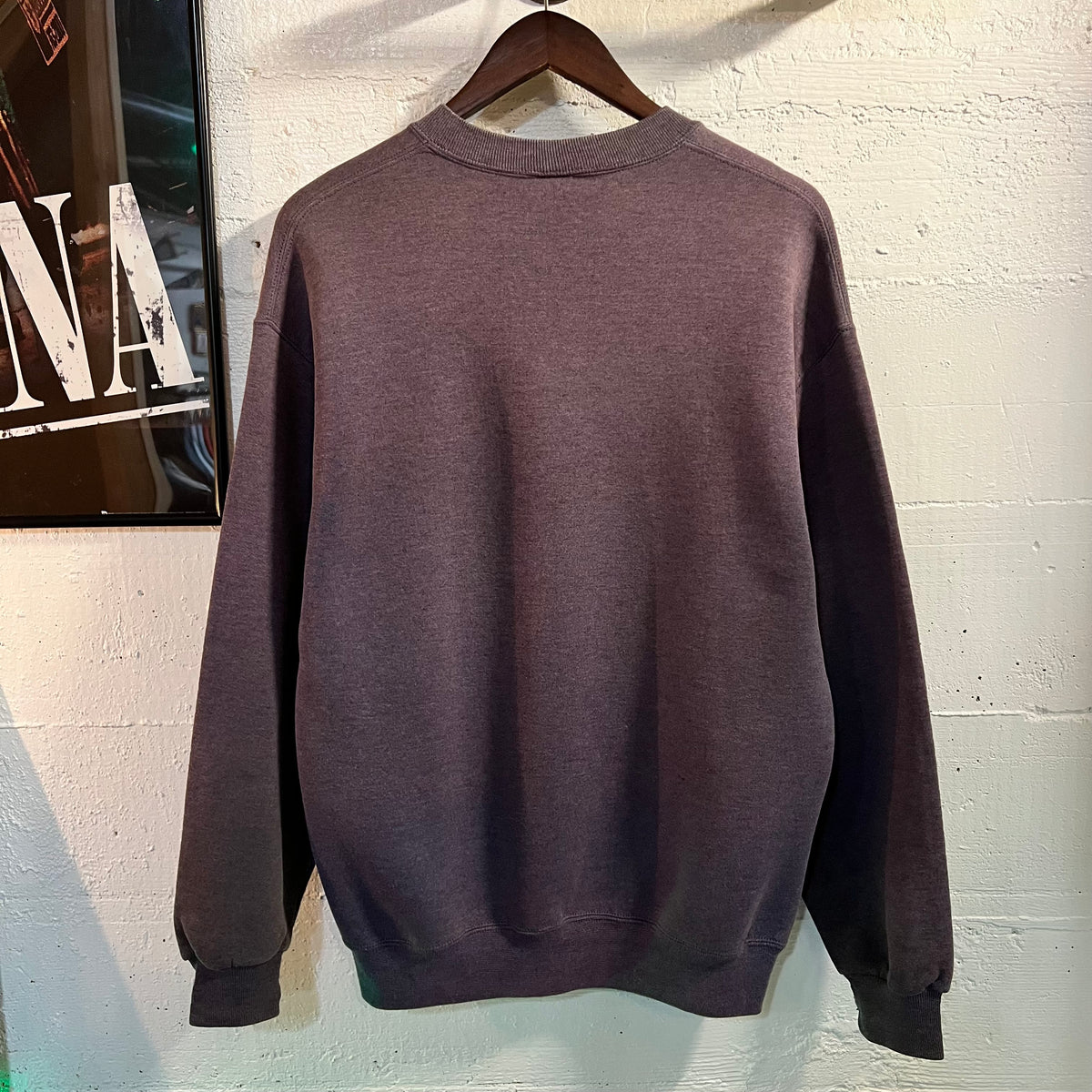 Vintage 90's Jerzees Blank Faded & Distressed Crewneck Sweatshirt - Size Large - Made In USA