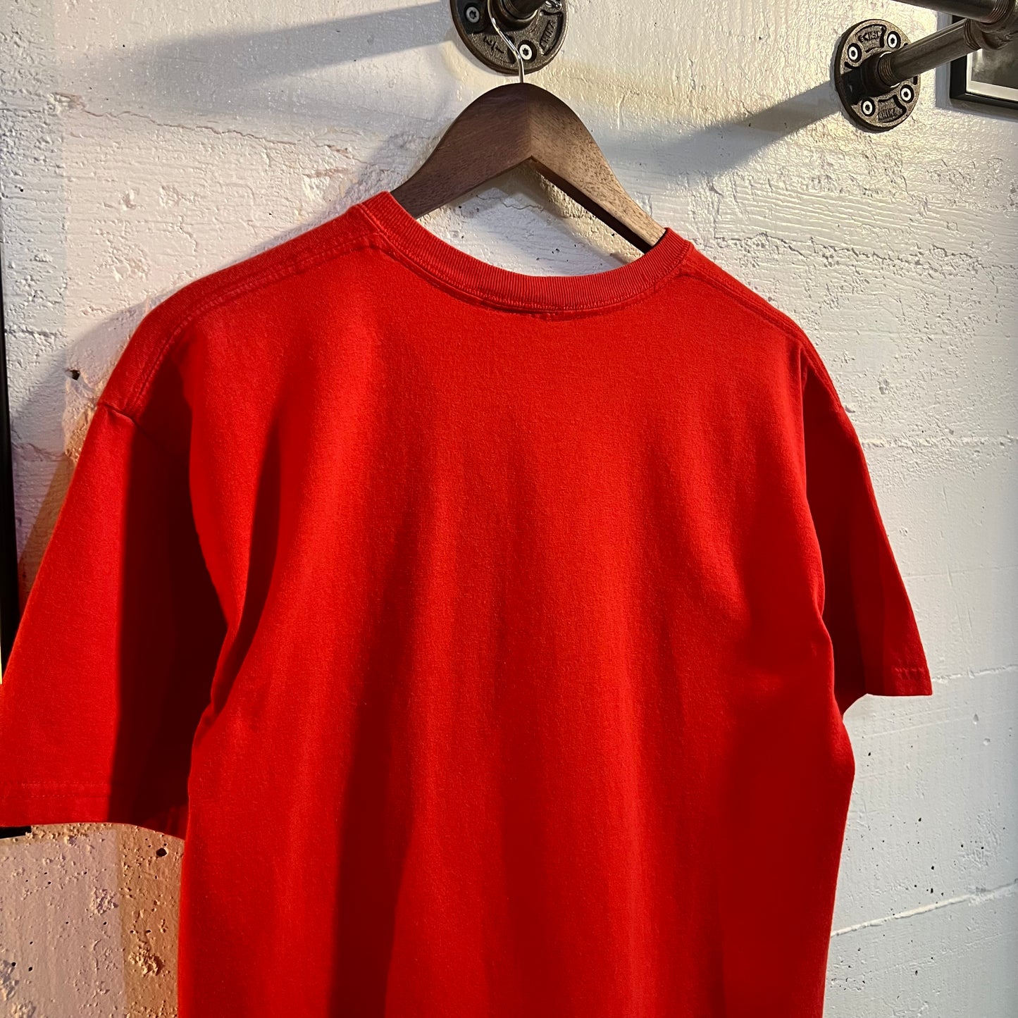 Vintage Distressed Disneyland Felt Mickey Mouse Baby T-Shirt - Size XL - Red