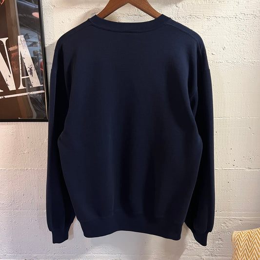 Vintage 90’s Russell Athletic Oswego State University, NY Crewneck Sweatshirt - Size Large - Made In USA - Navy/Yellow/White