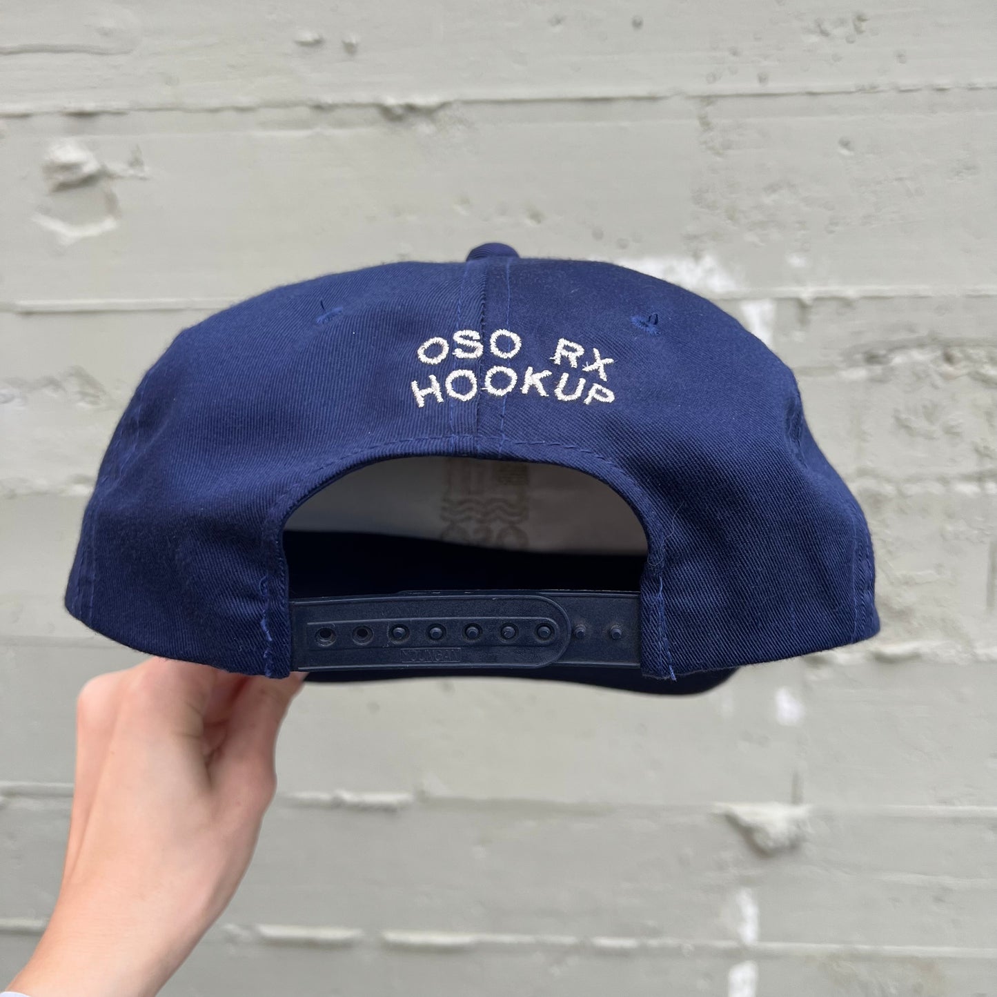 Vintage 1990's OSO NGL Project Embroidered Snapback Hat - O/S - Navy/Silver