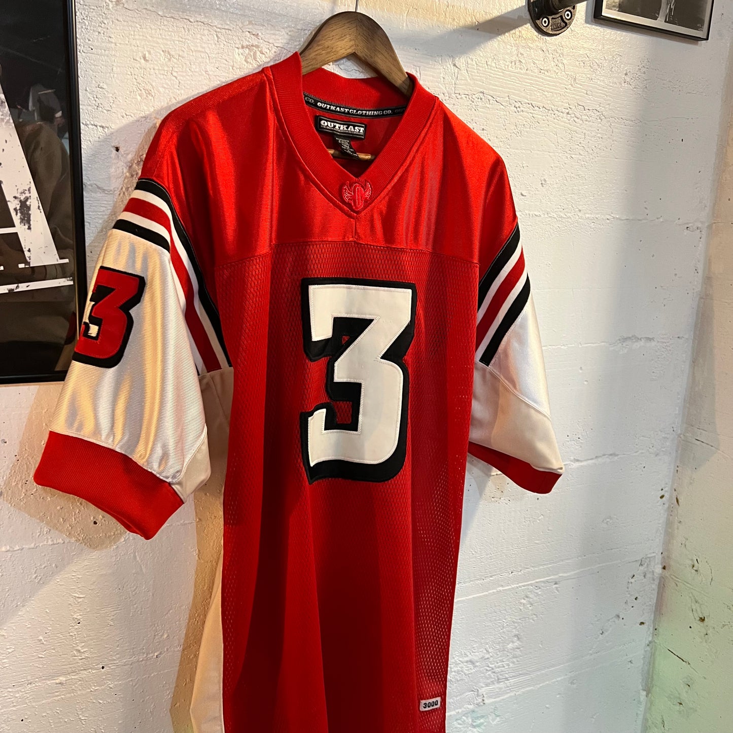 Vintage Outkast Clothing Andre 3000 Mesh Football Jersey - Size XL - Red/White