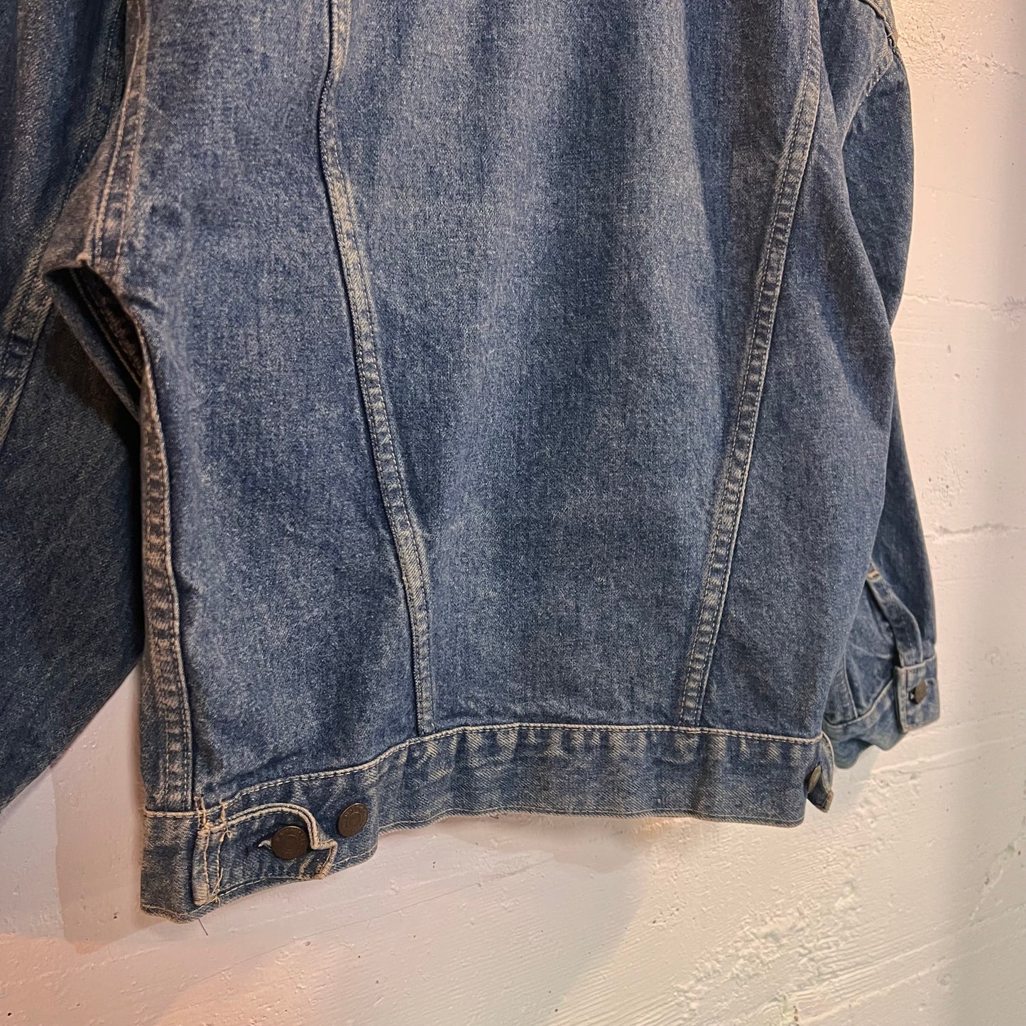 Vintage 90's Levi's Brown Tab Type III Denim Trucker Jacket - Size Small - Made In USA - Medium Stone Wash Blue
